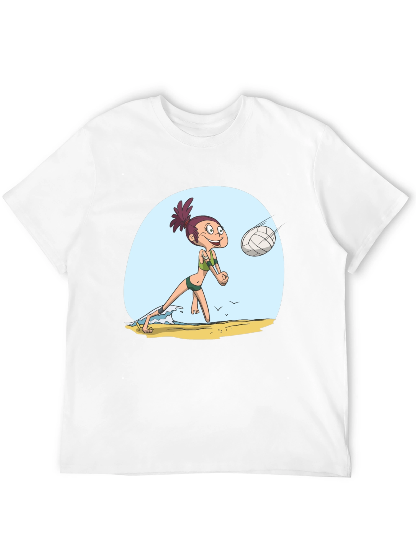 Cartoon Volleyball Player T-Shirt