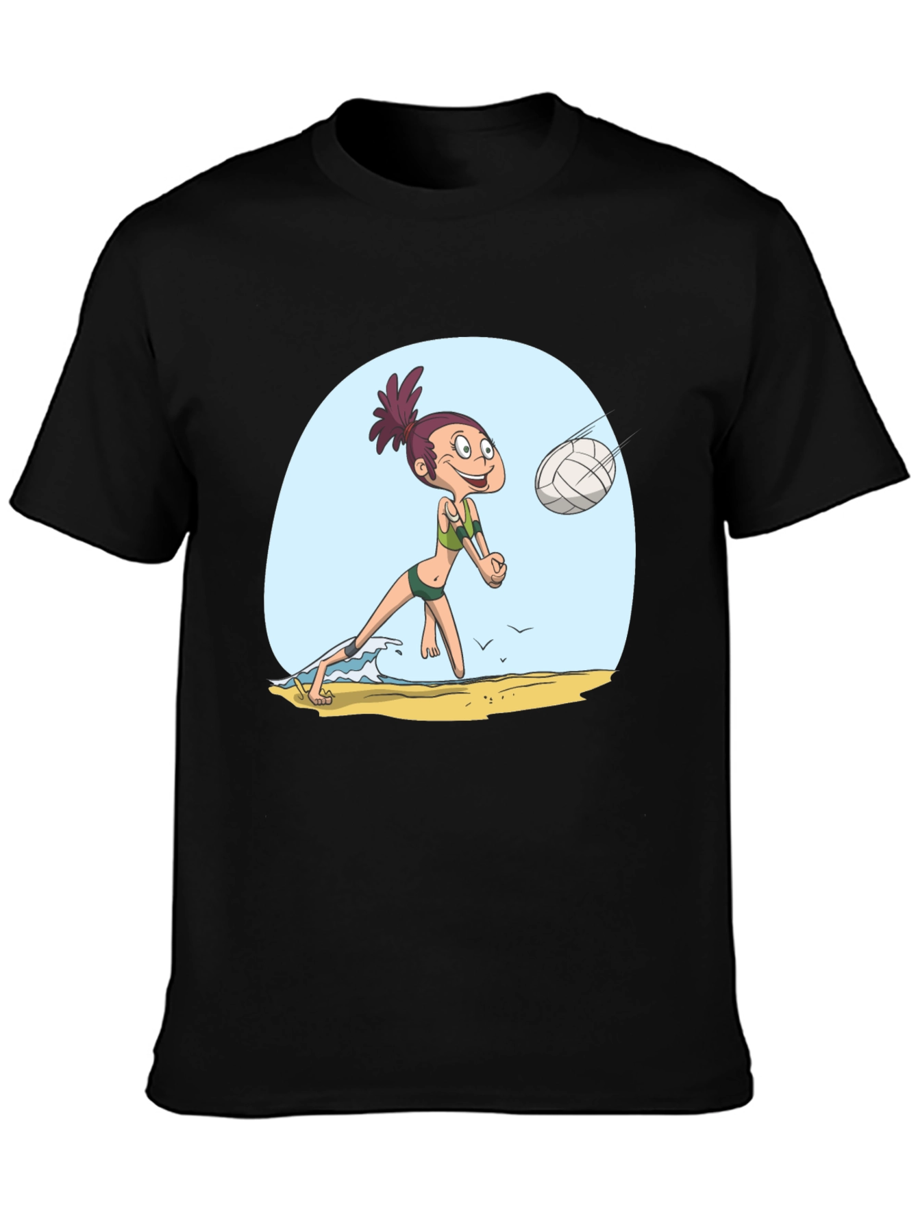 Cartoon Volleyball Player T-Shirt
