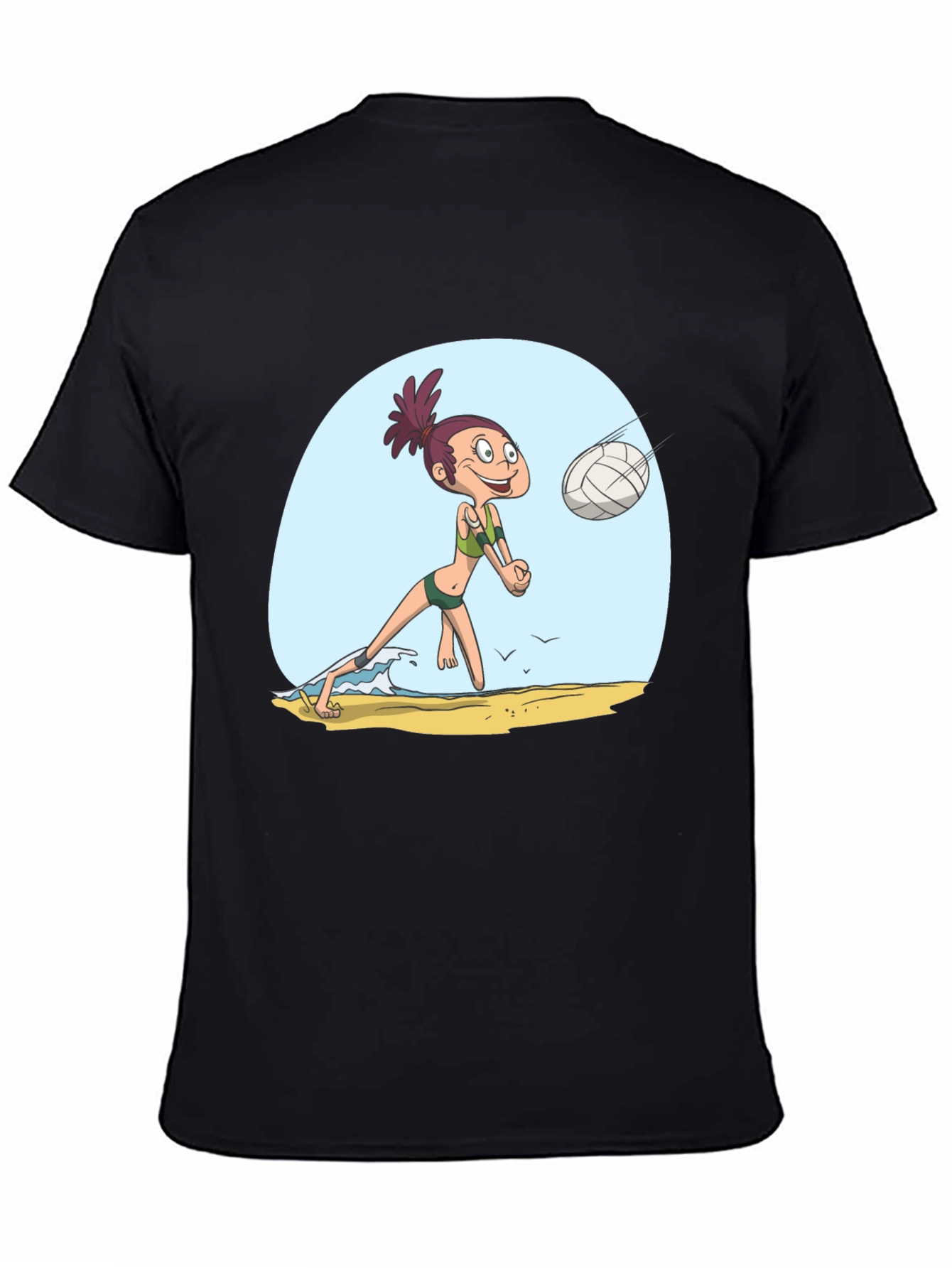 Cartoon Volleyball Player T-Shirt