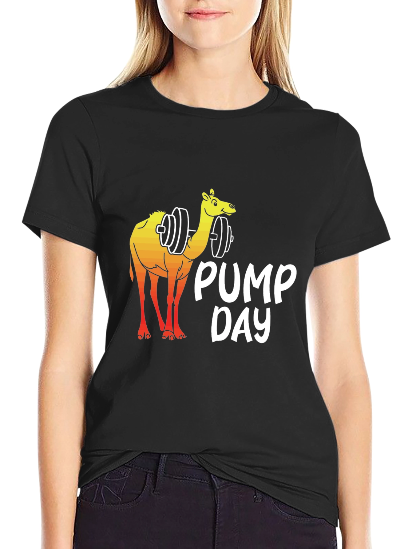 Workout Camel Graphic T-Shirt - Pump Day