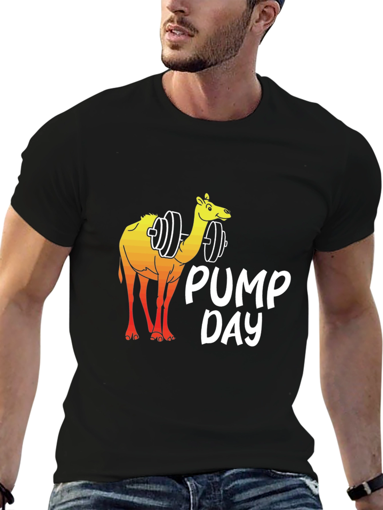 Workout Camel Graphic T-Shirt - Pump Day