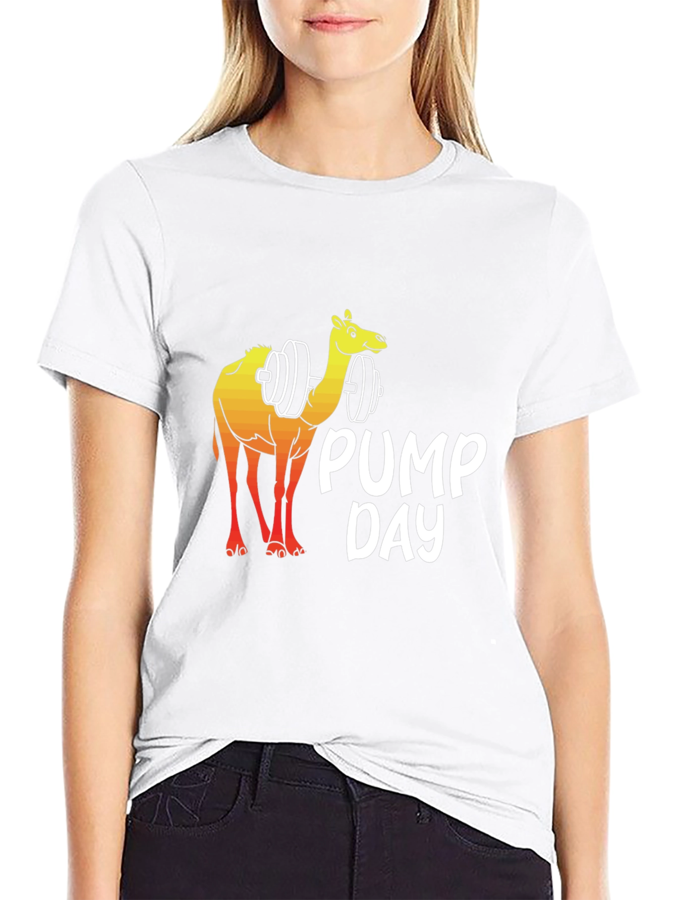 Workout Camel Graphic T-Shirt - Pump Day