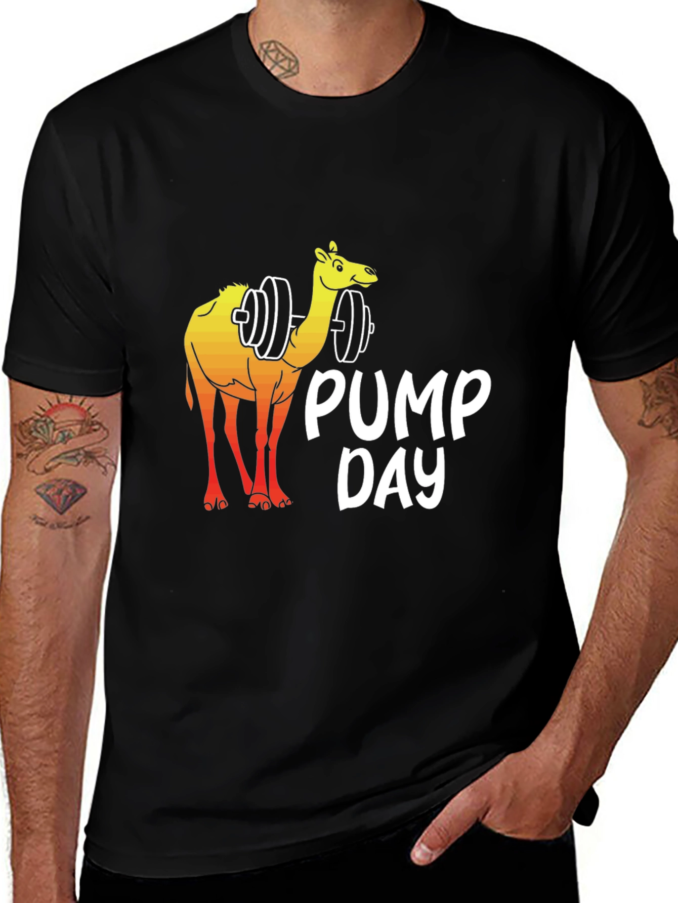 Workout Camel Graphic T-Shirt - Pump Day