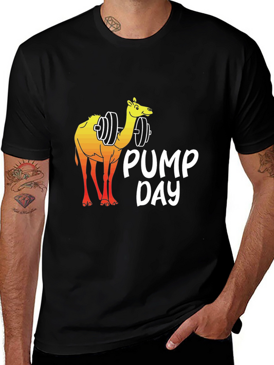 Workout Camel Graphic T-Shirt - Pump Day