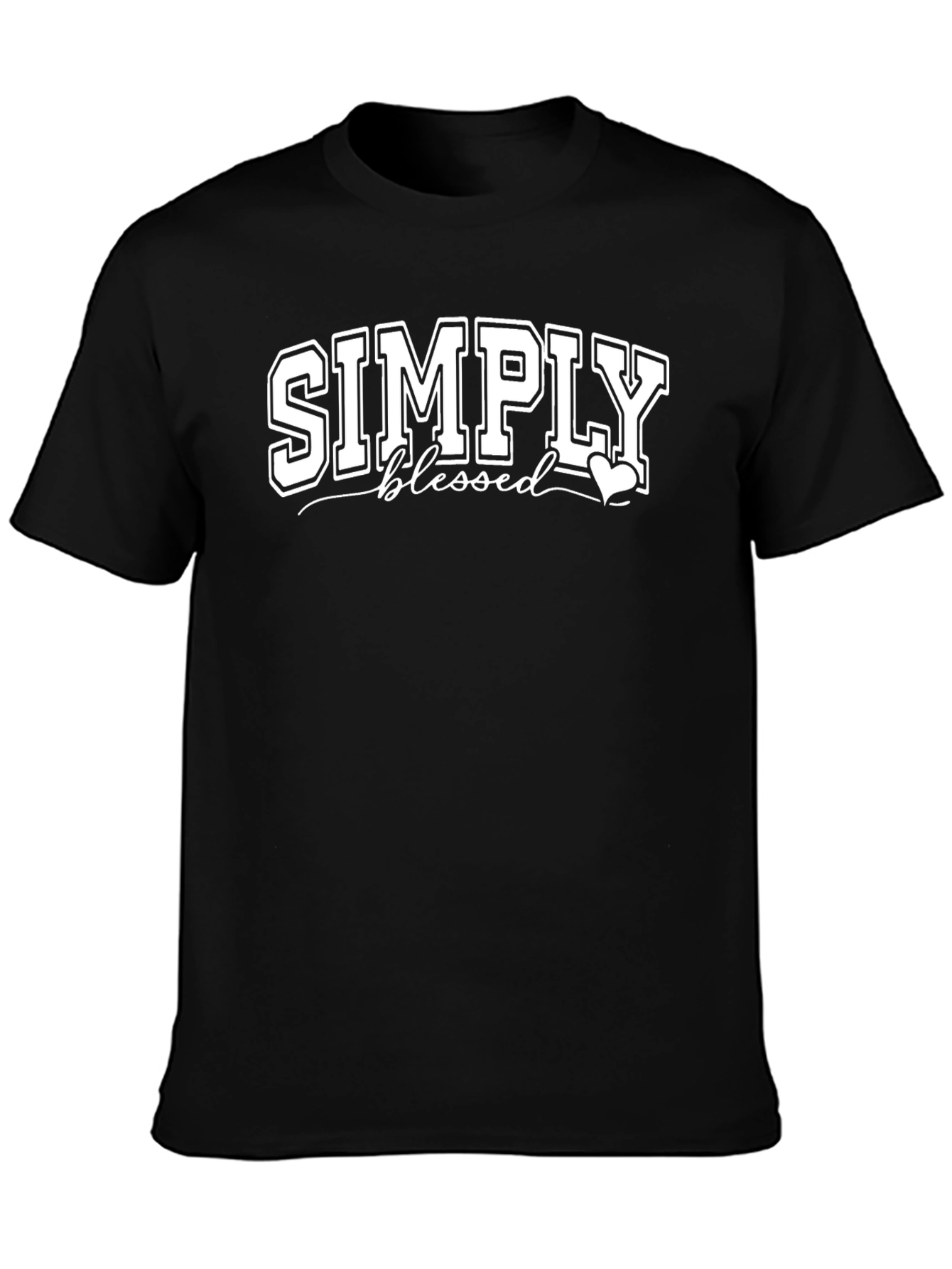 Simply Blessed Graphic Tee - Black Cotton T-Shirt