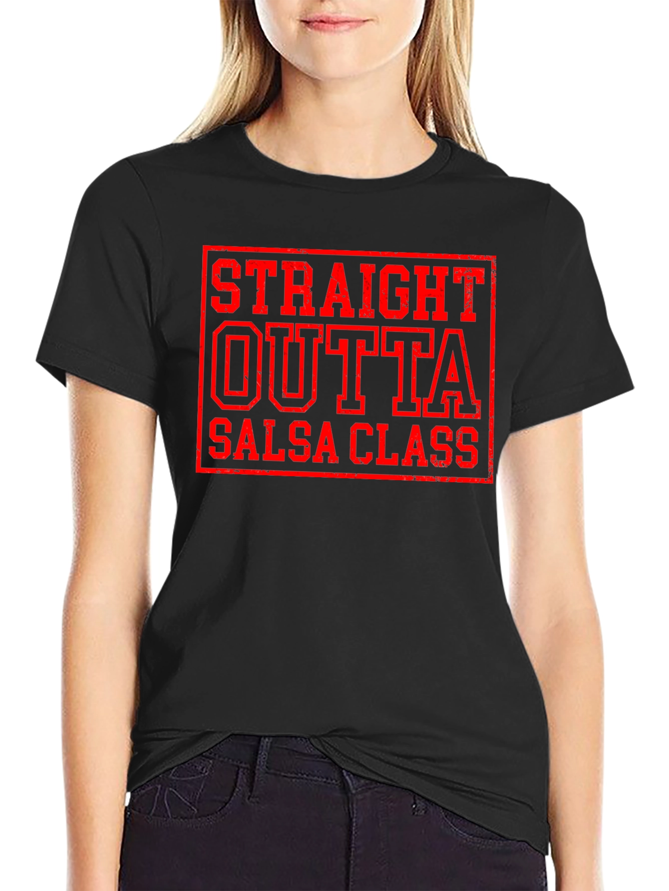 Straight Outta Salsa Class Funny Dance T-Shirt
