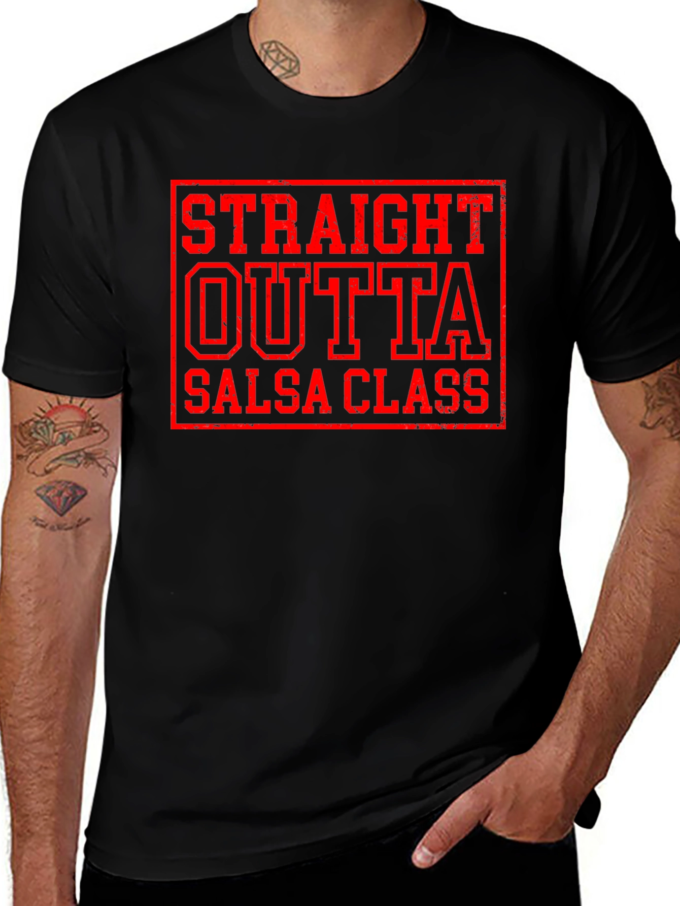 Straight Outta Salsa Class Funny Dance T-Shirt