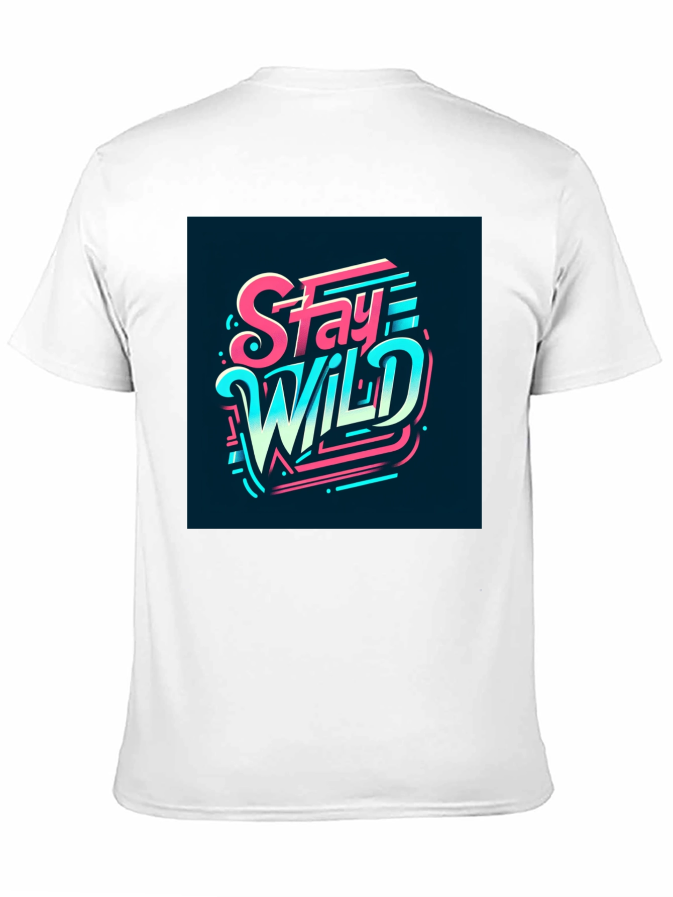 Stay Wild Graphic Print Black T-Shirt