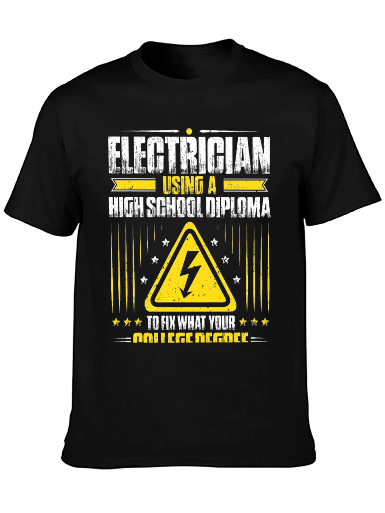 Electrician High School Diploma Funny T-Shirt
