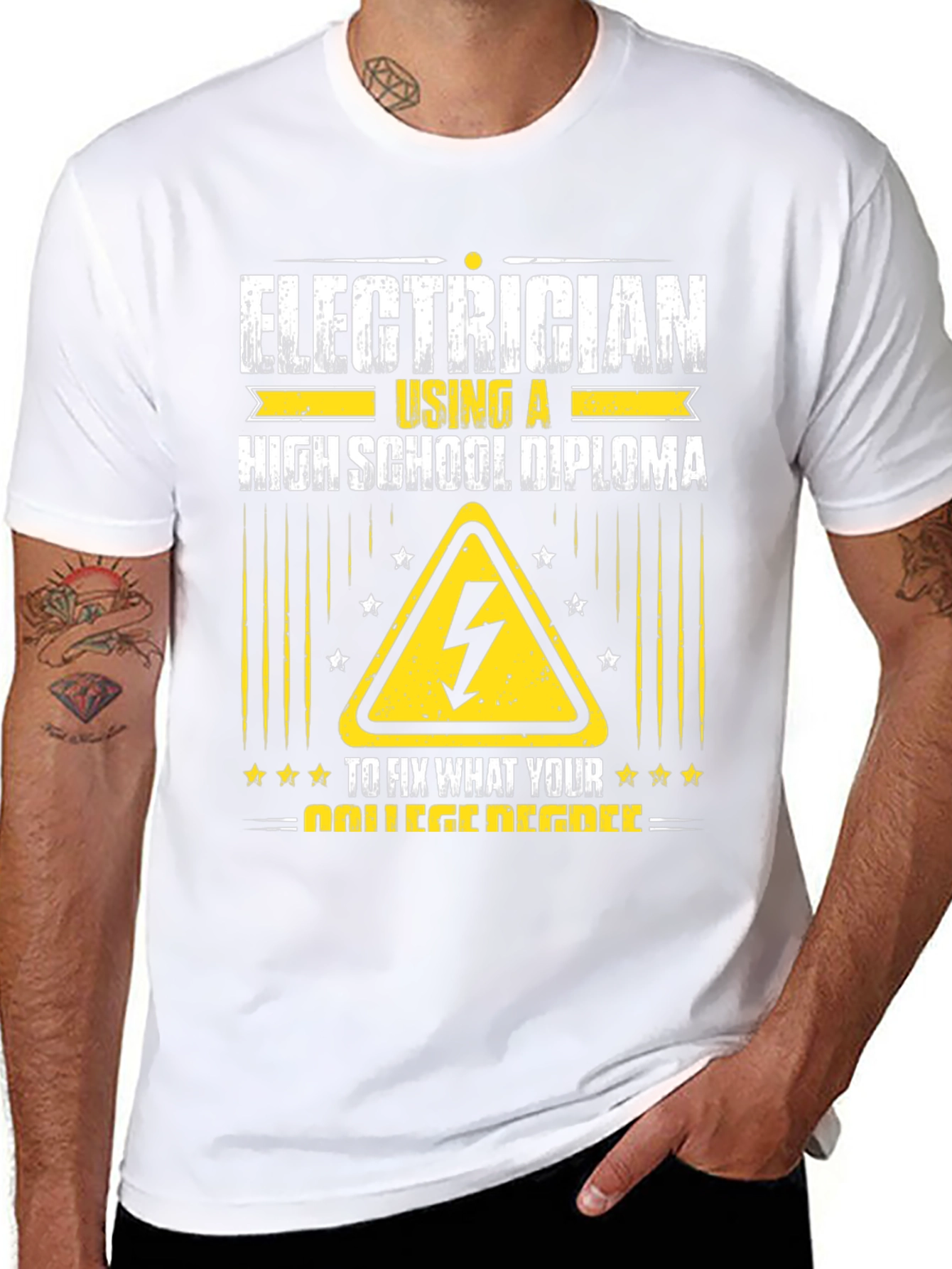 Electrician High School Diploma Funny T-Shirt