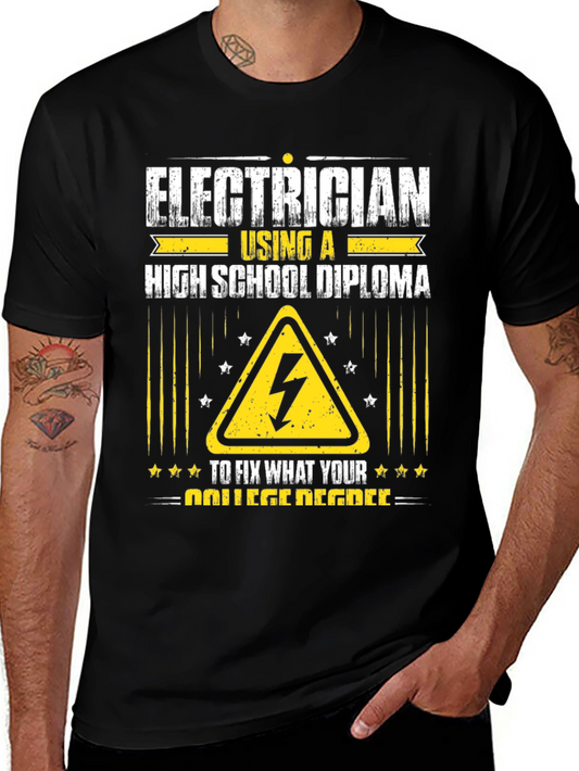 Electrician High School Diploma Funny T-Shirt