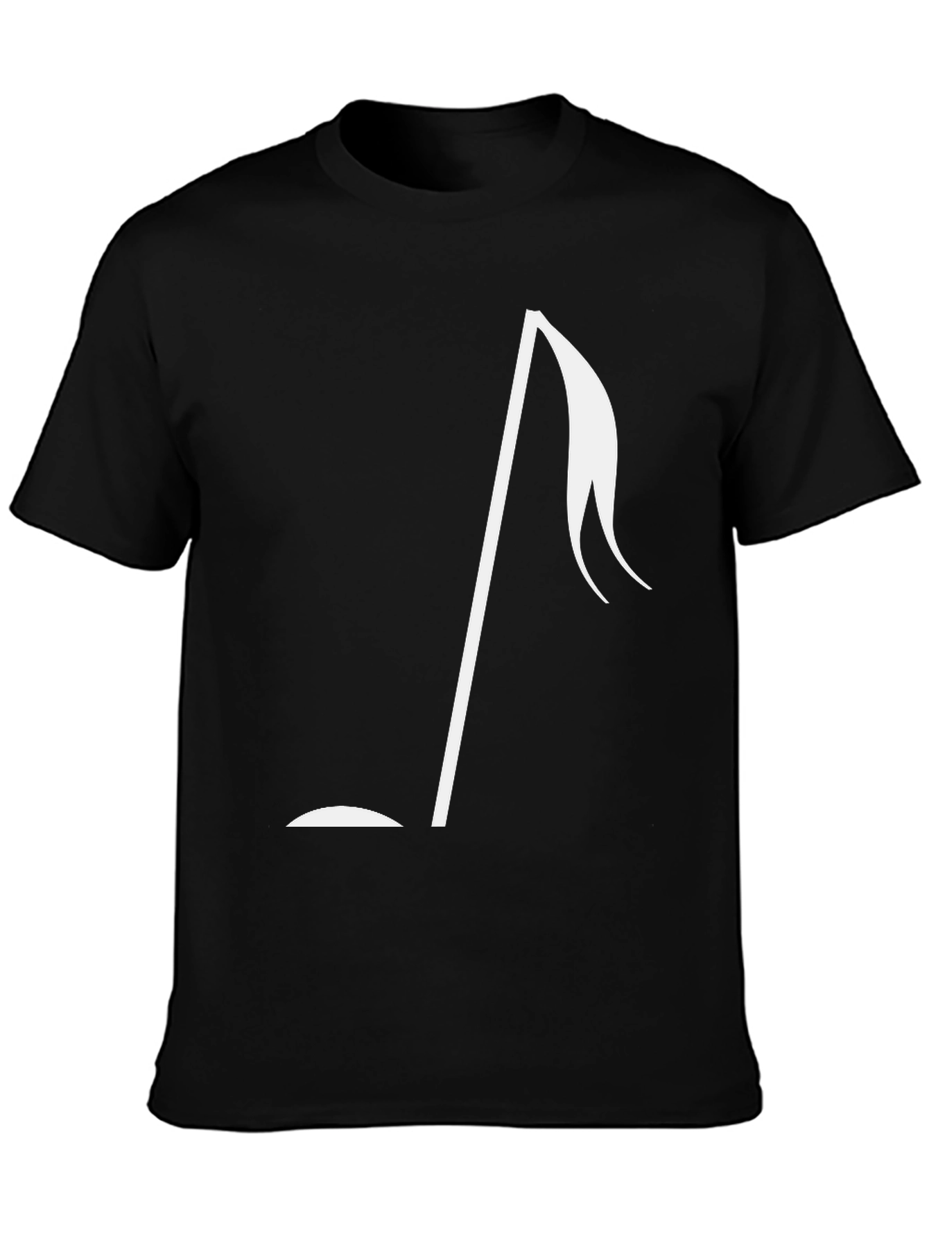 Musical Note Graphic Tee - Stylish Black T-Shirt
