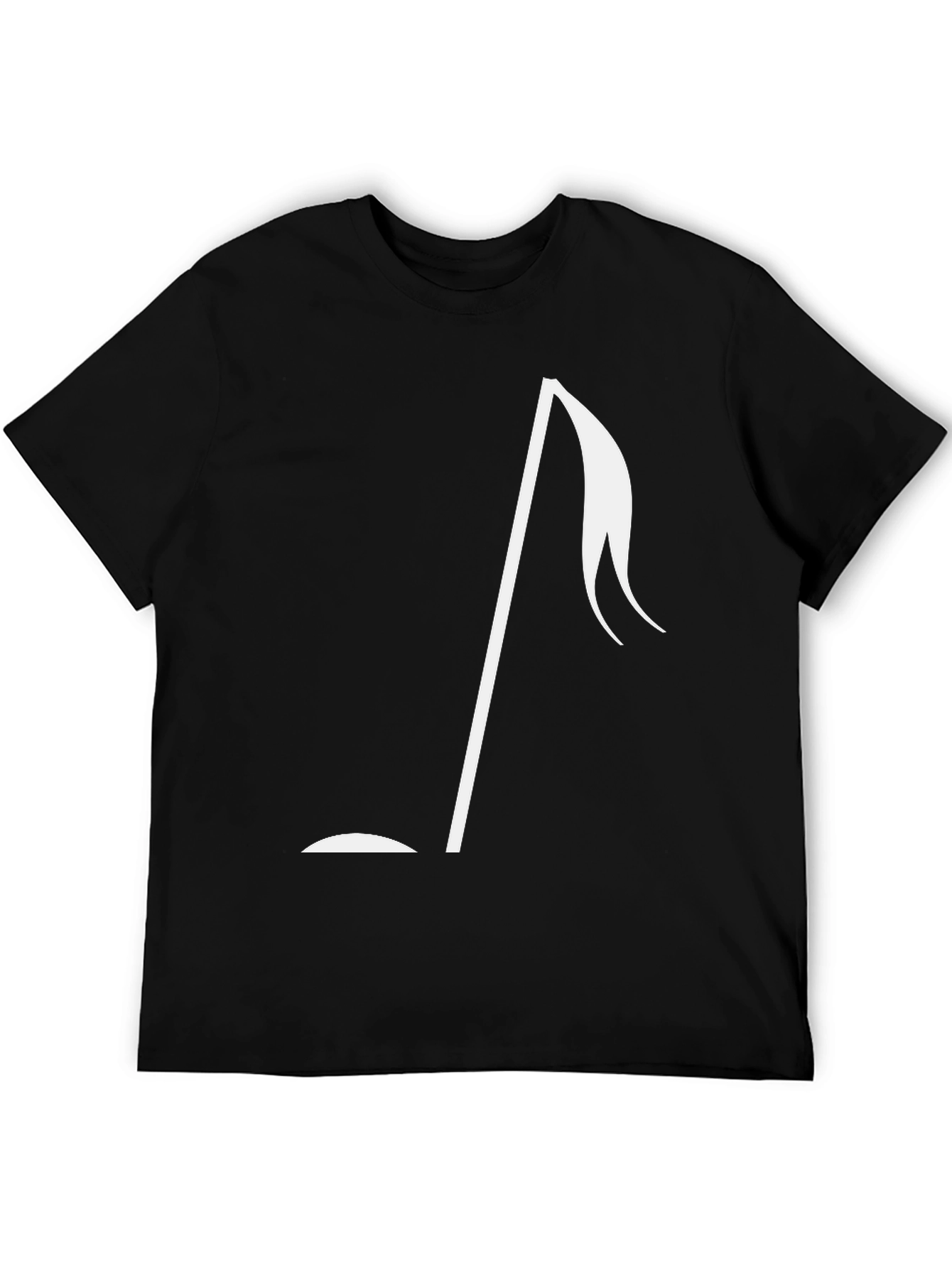 Musical Note Graphic Tee - Stylish Black T-Shirt