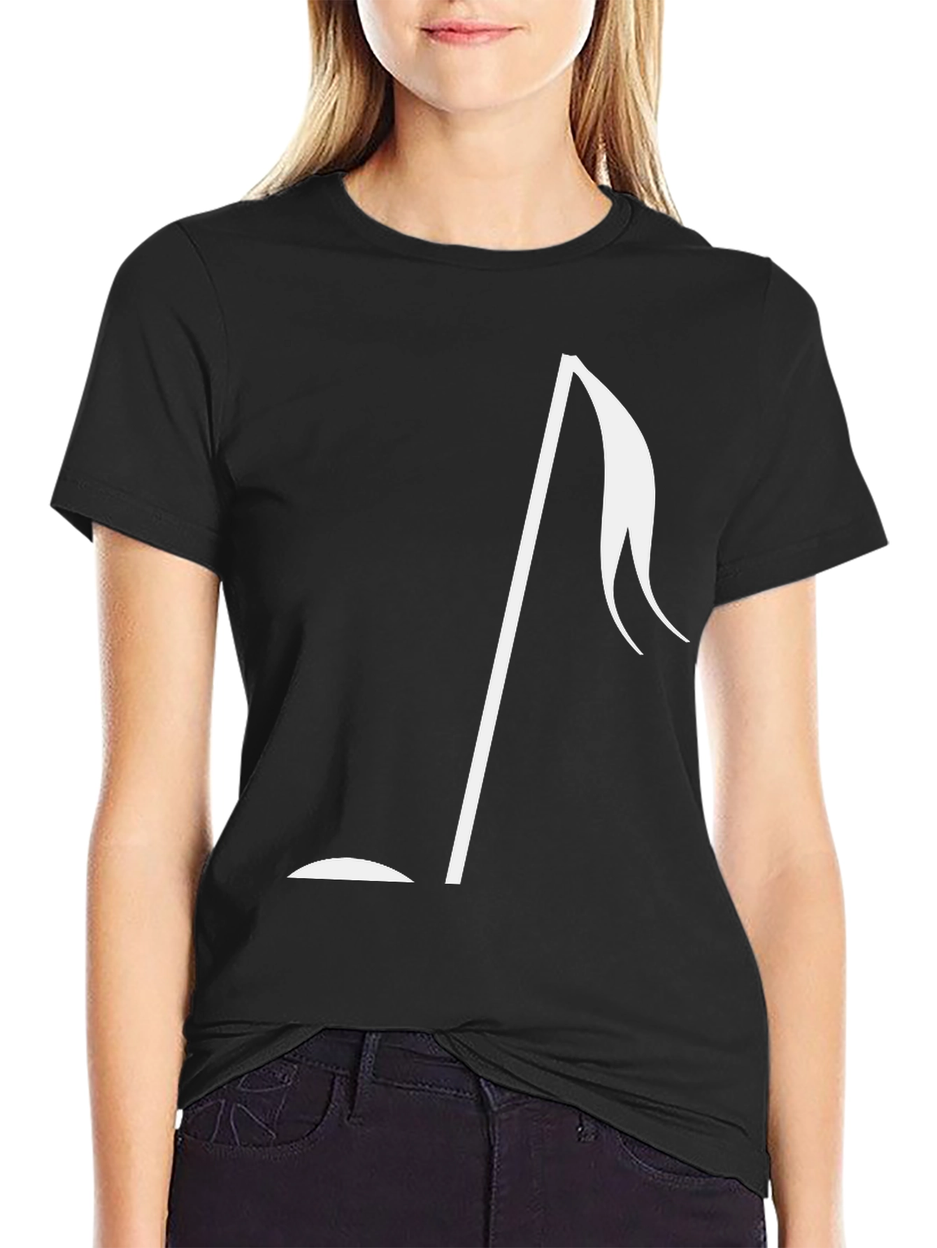 Musical Note Graphic Tee - Stylish Black T-Shirt