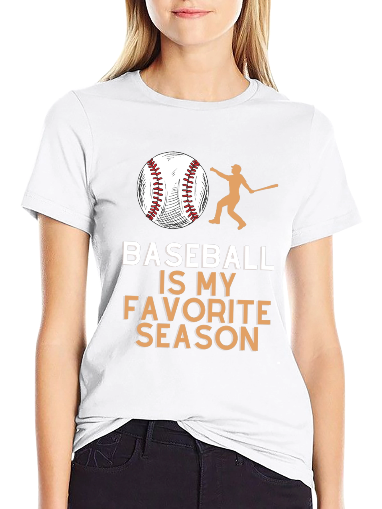 Baseball is My Favorite Season Black T-Shirt