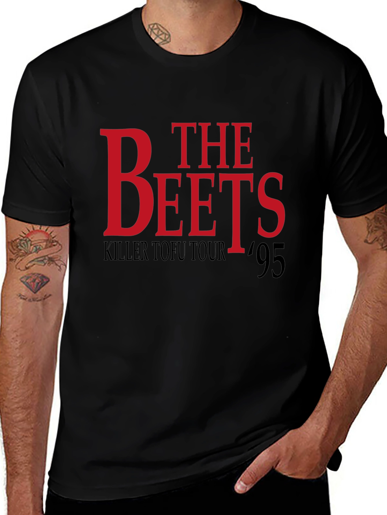 The Beets Killer Tofu Tour 95 Black T-Shirt