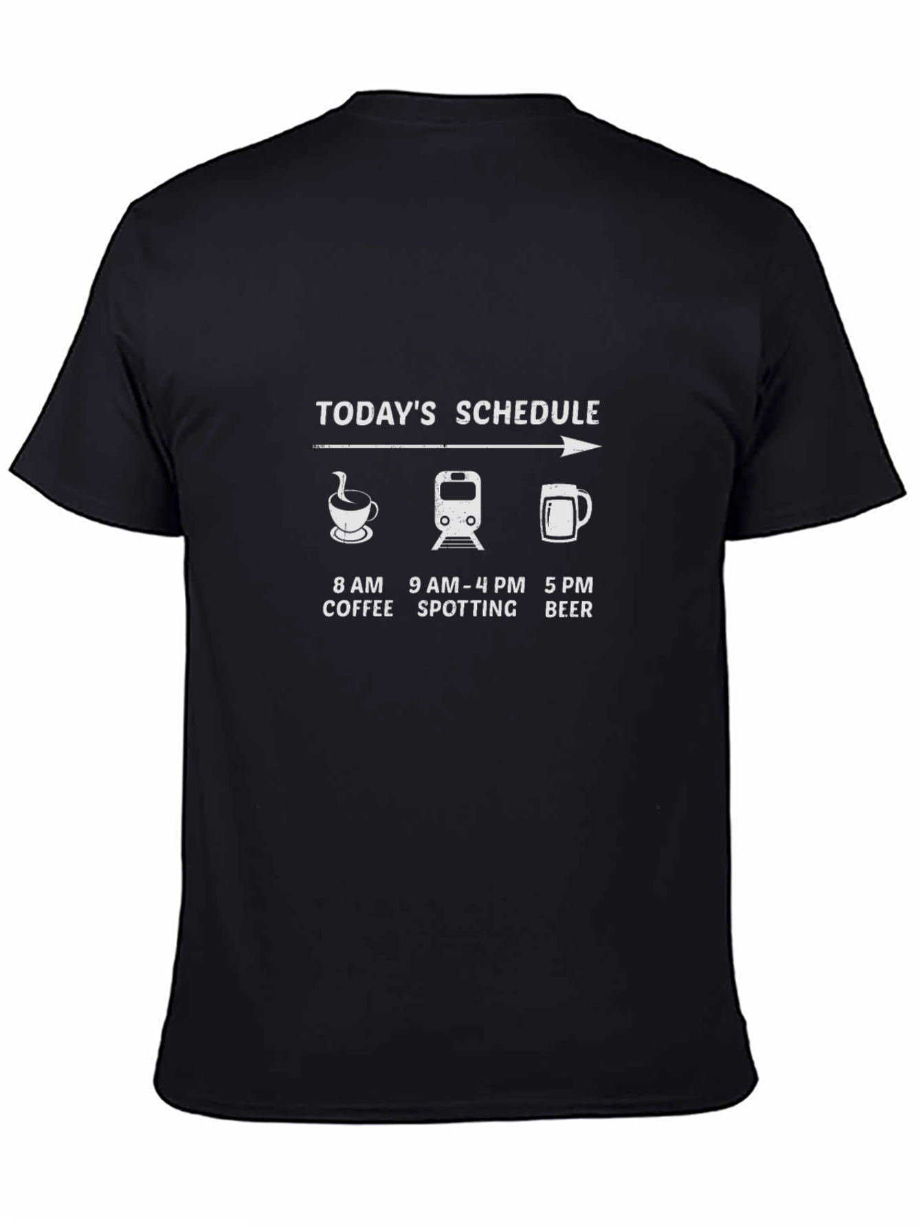 Todays Schedule T-Shirt - Coffee Train Beer