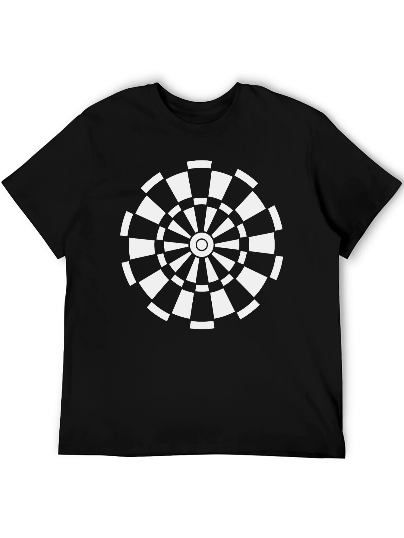 Dartboard Graphic Tee - Black Casual T-Shirt