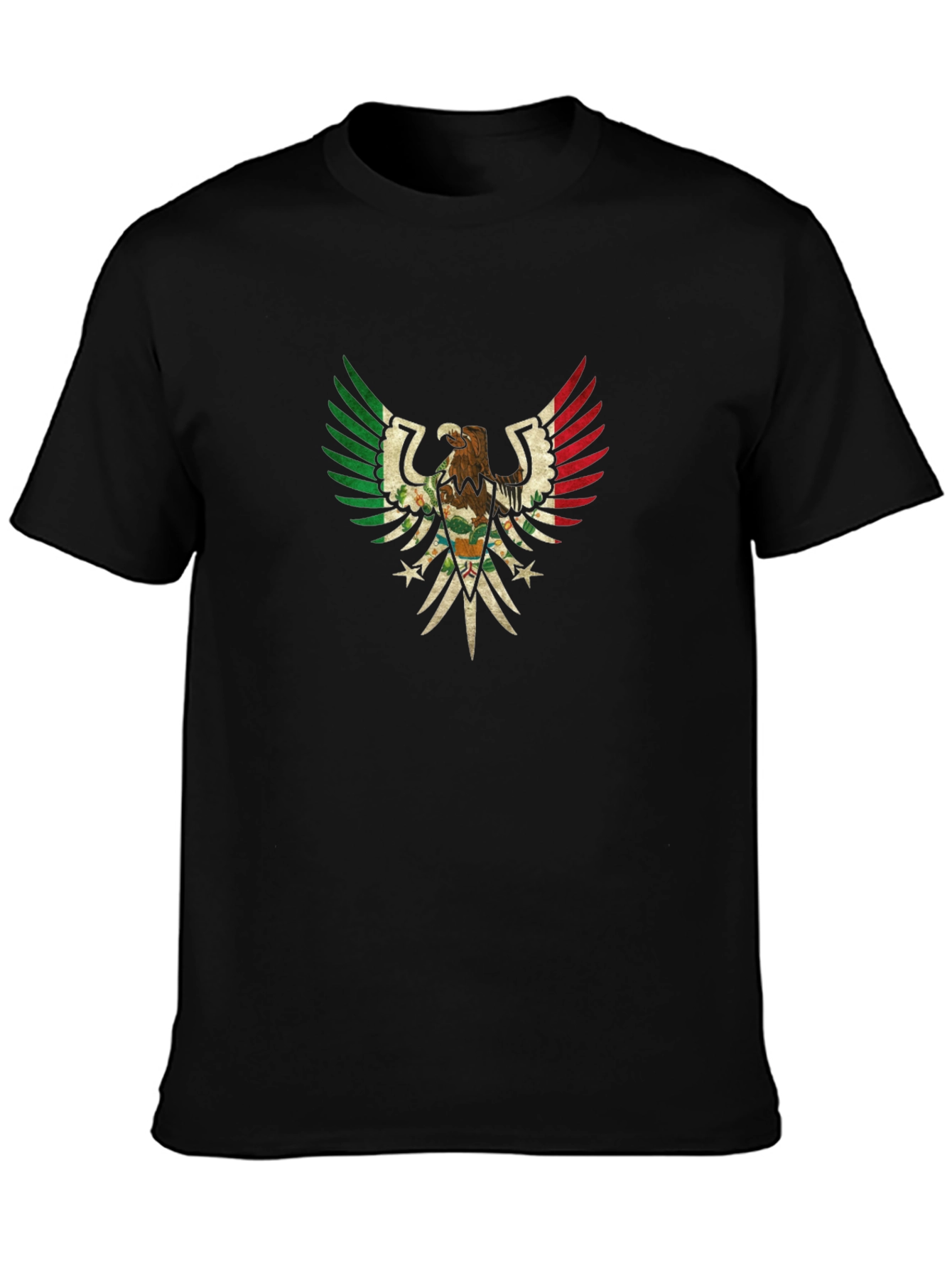 Mexican Eagle Flag T-Shirt - Black