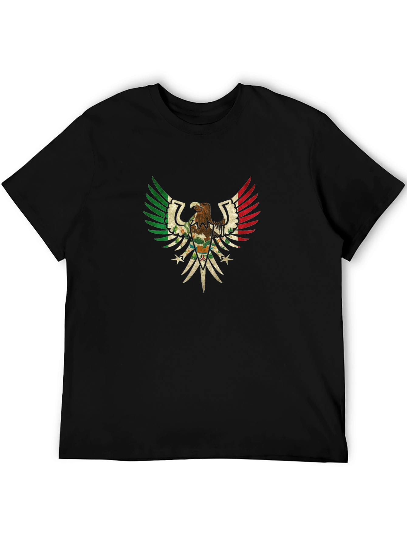 Mexican Eagle Flag T-Shirt - Black