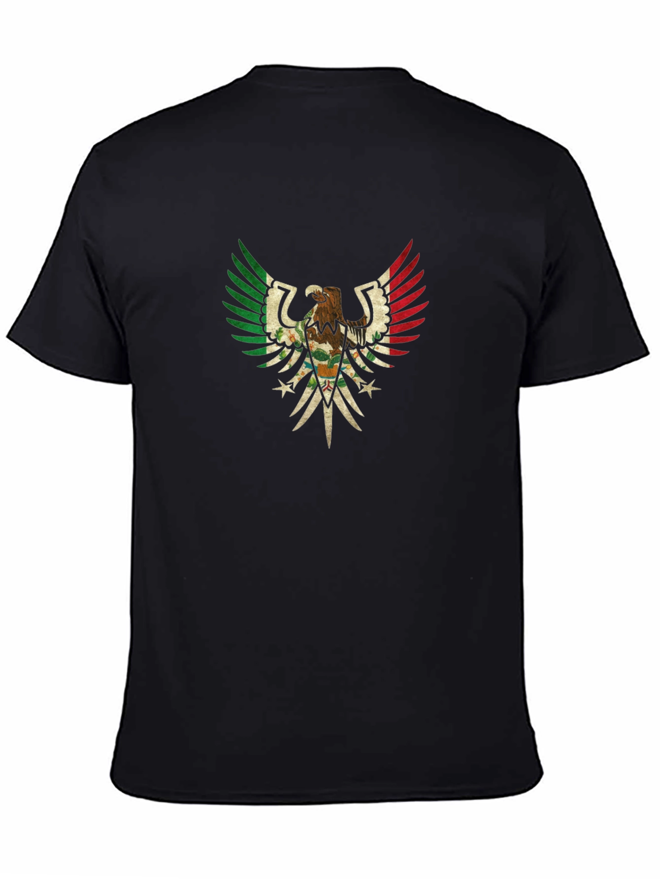 Mexican Eagle Flag T-Shirt - Black