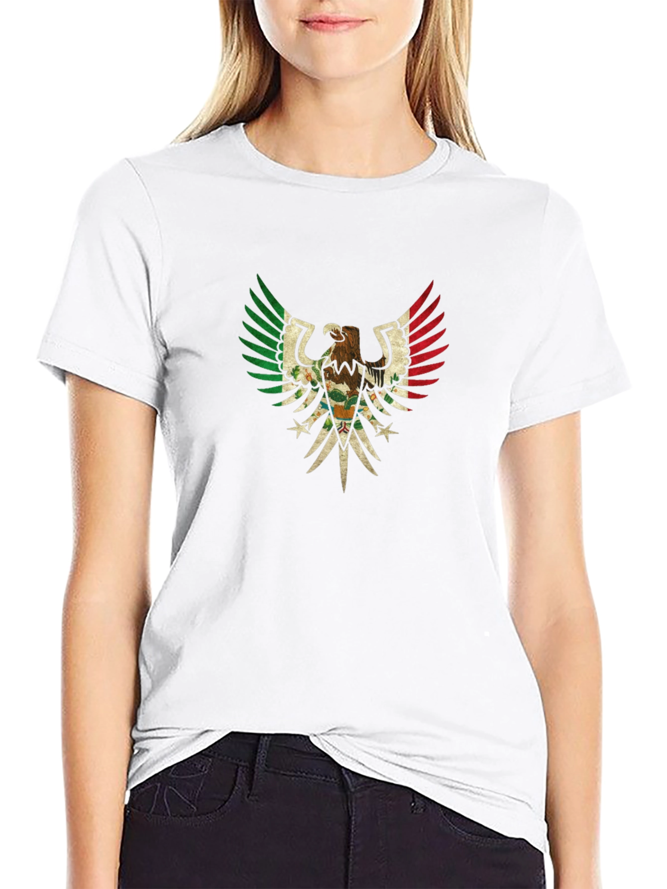 Mexican Eagle Flag T-Shirt - Black