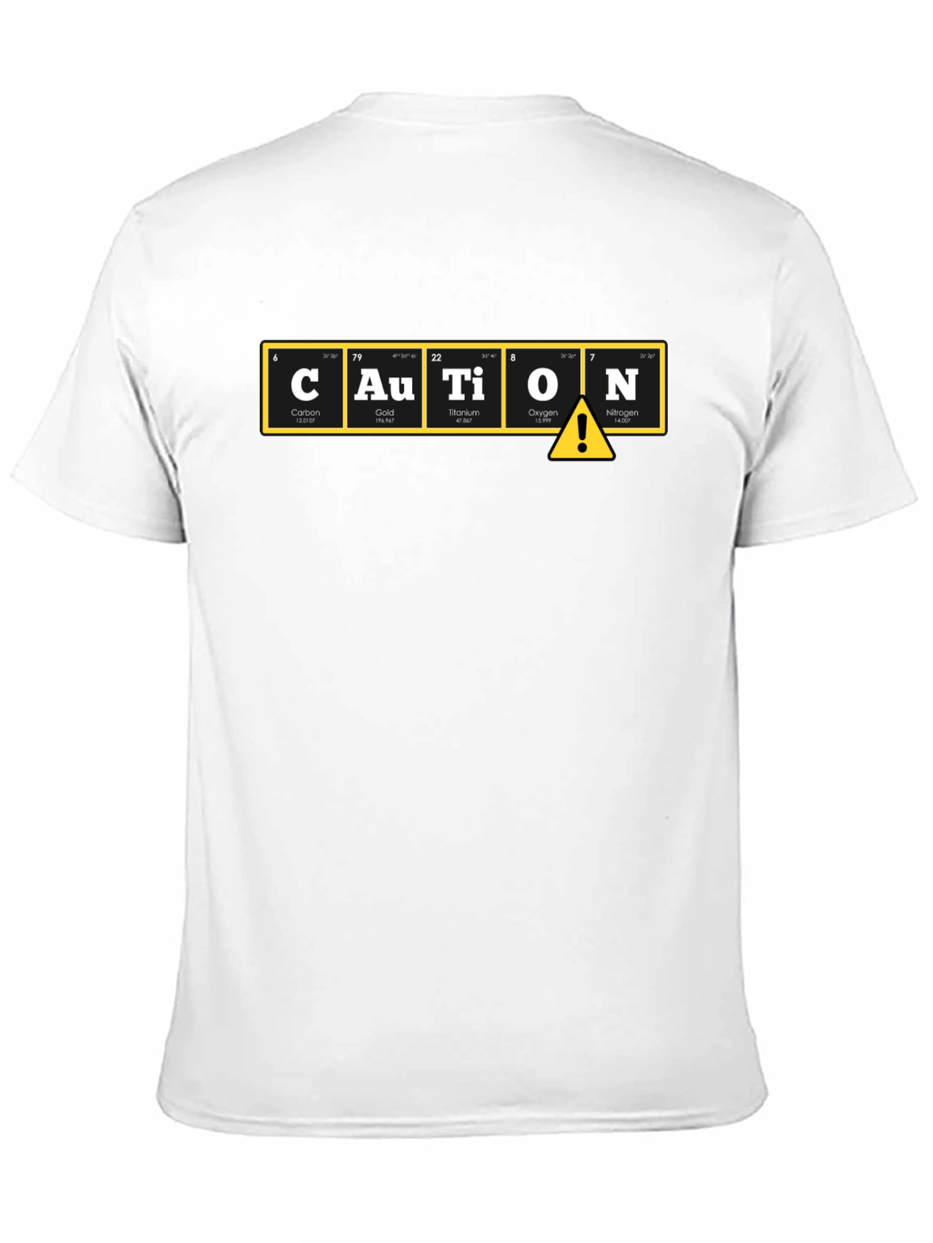 Caution Periodic Table Mens Black T-Shirt