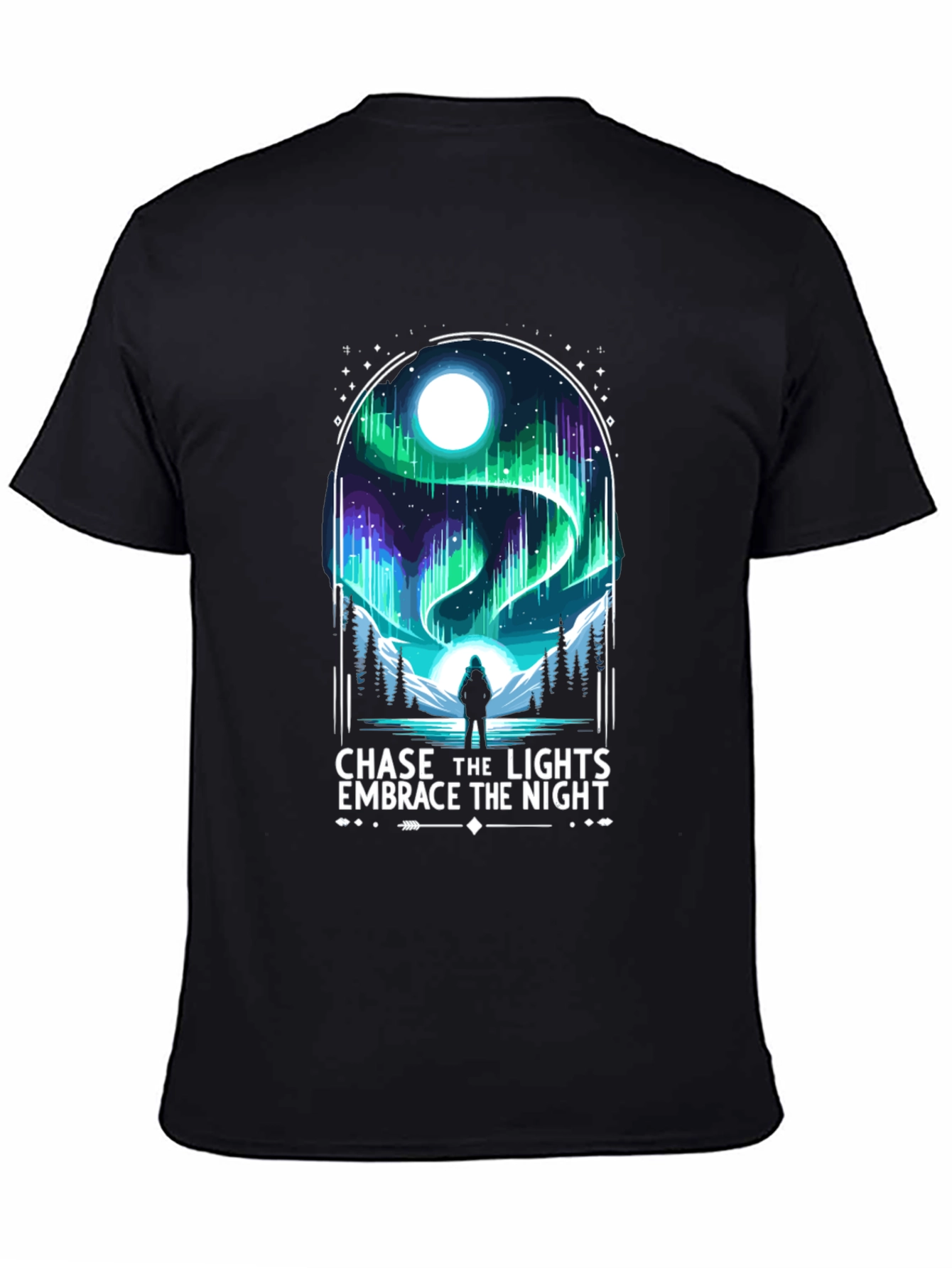 Chase the Lights Mens Black T-Shirt