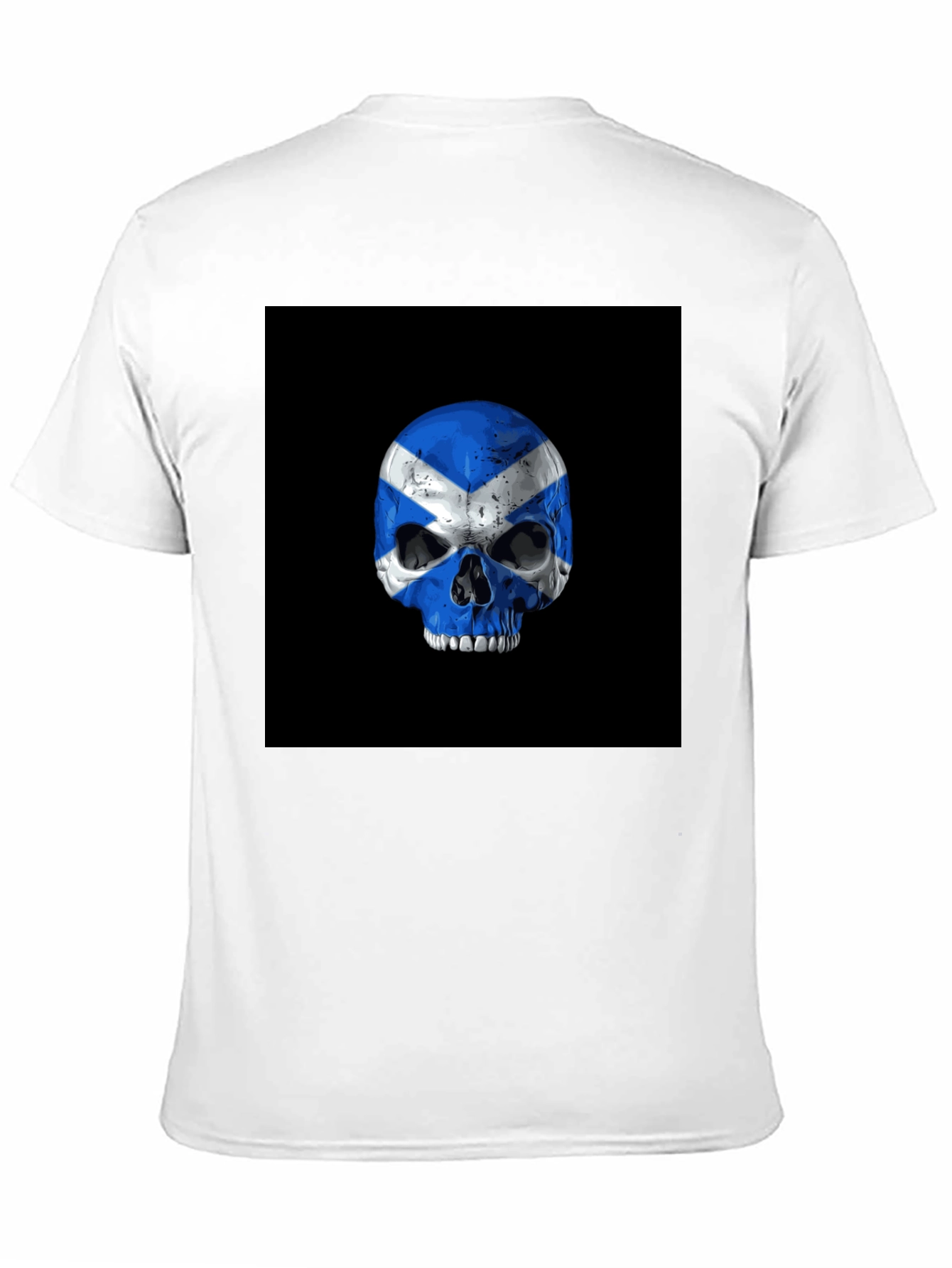 Scottish Flag Skull Graphic T-Shirt