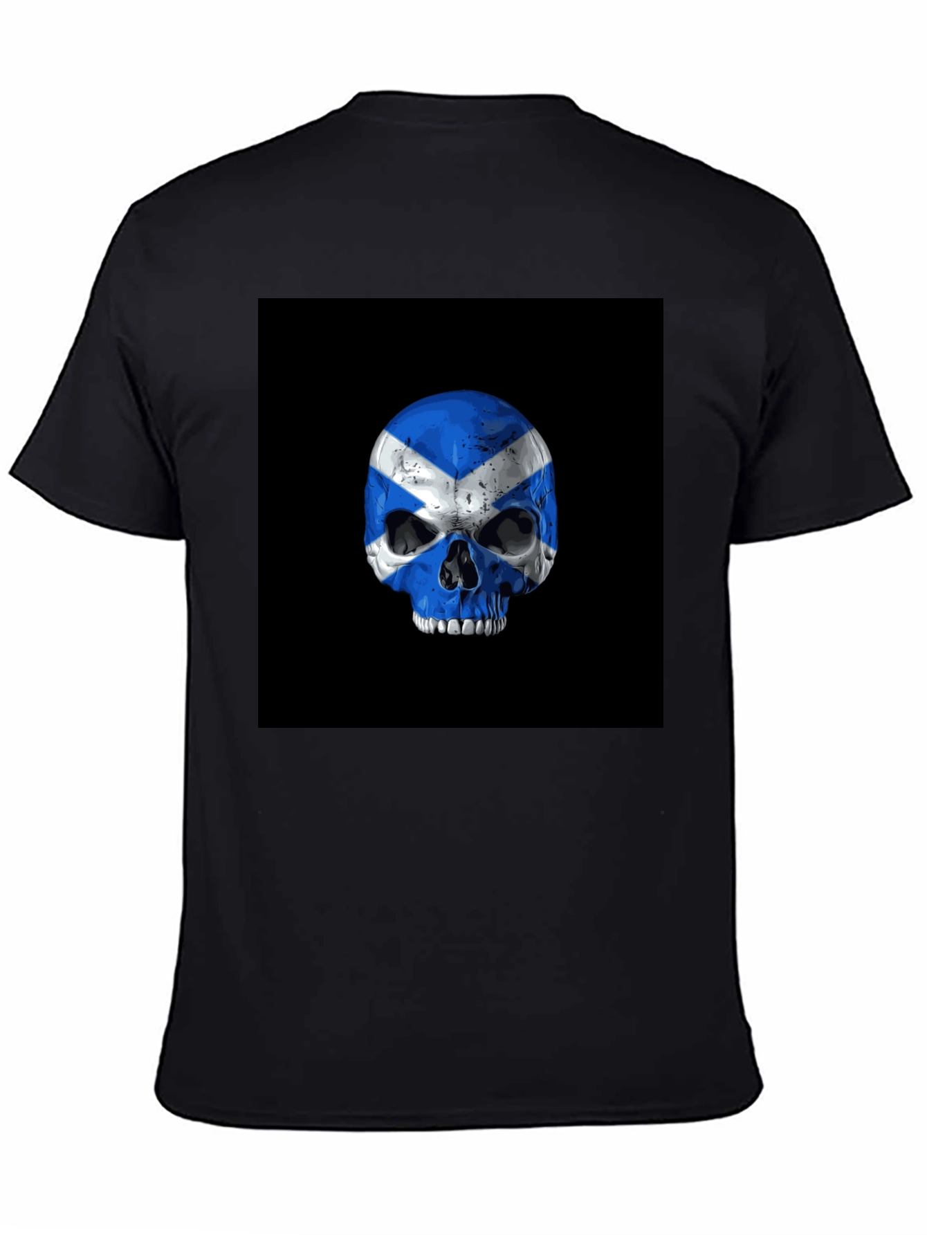 Scottish Flag Skull Graphic T-Shirt