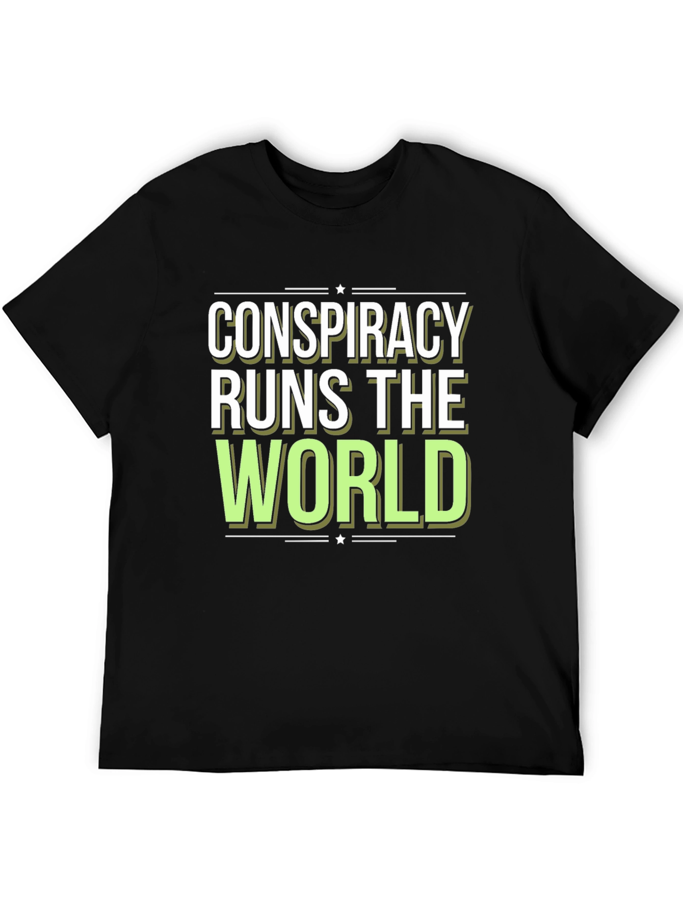 Conspiracy Runs The World Graphic T-Shirt