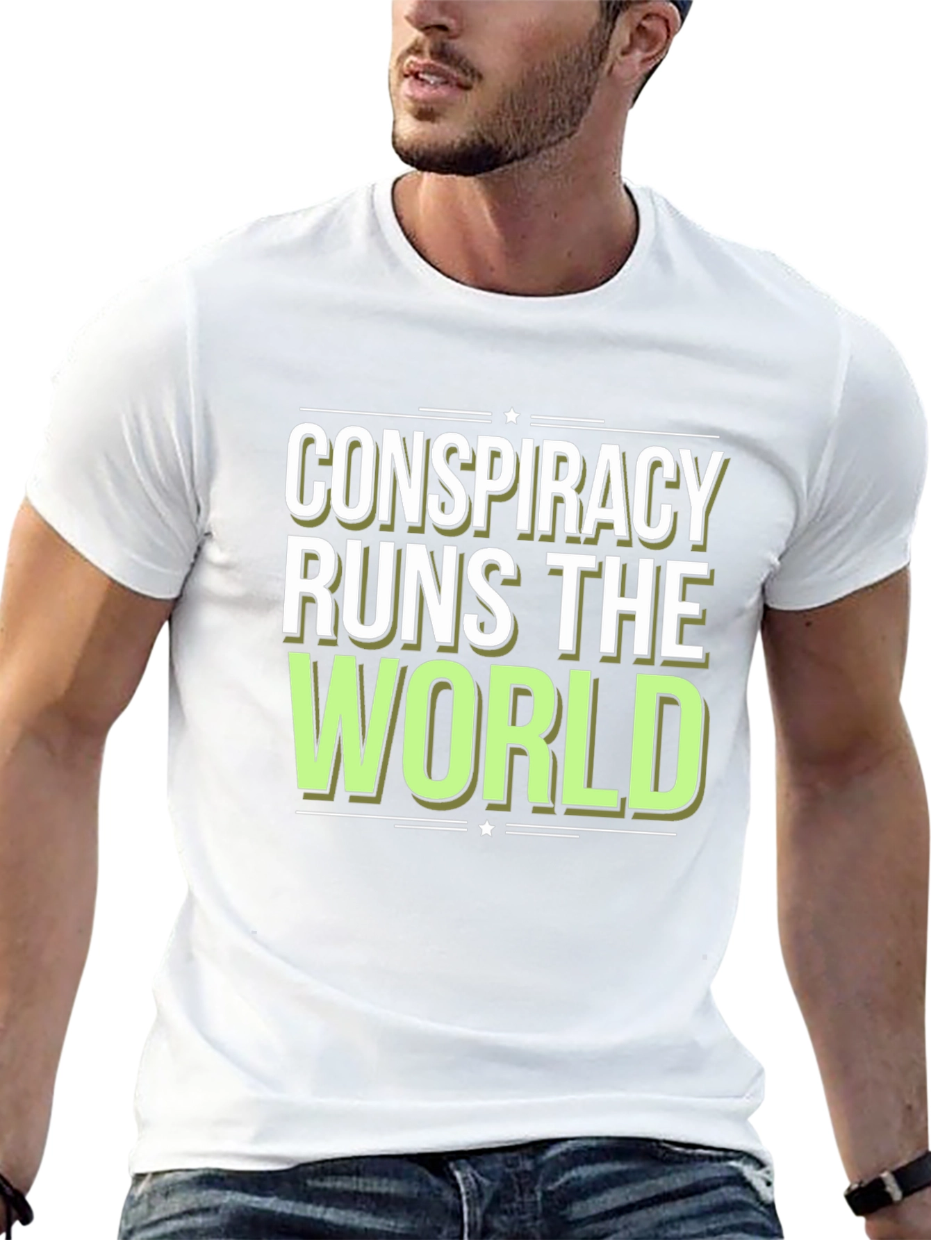 Conspiracy Runs The World Graphic T-Shirt