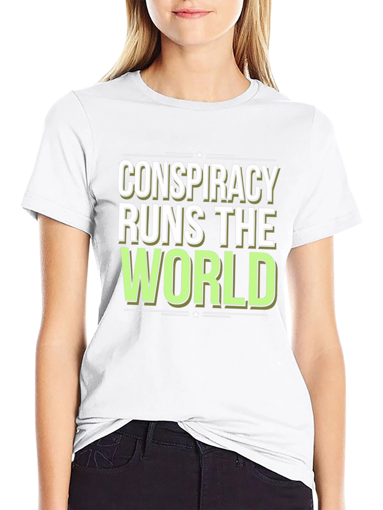 Conspiracy Runs The World Graphic T-Shirt