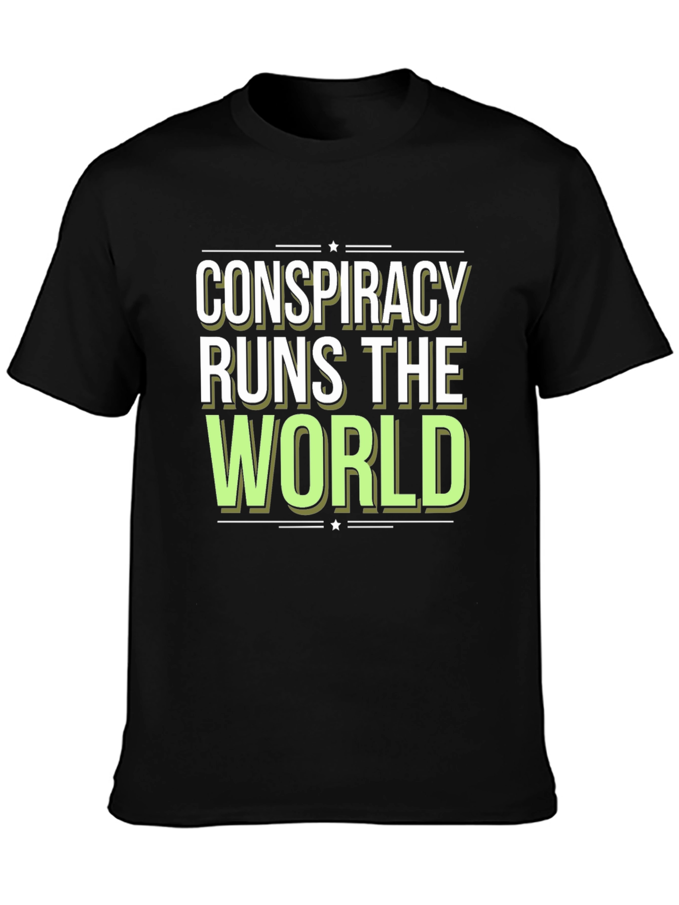 Conspiracy Runs The World Graphic T-Shirt