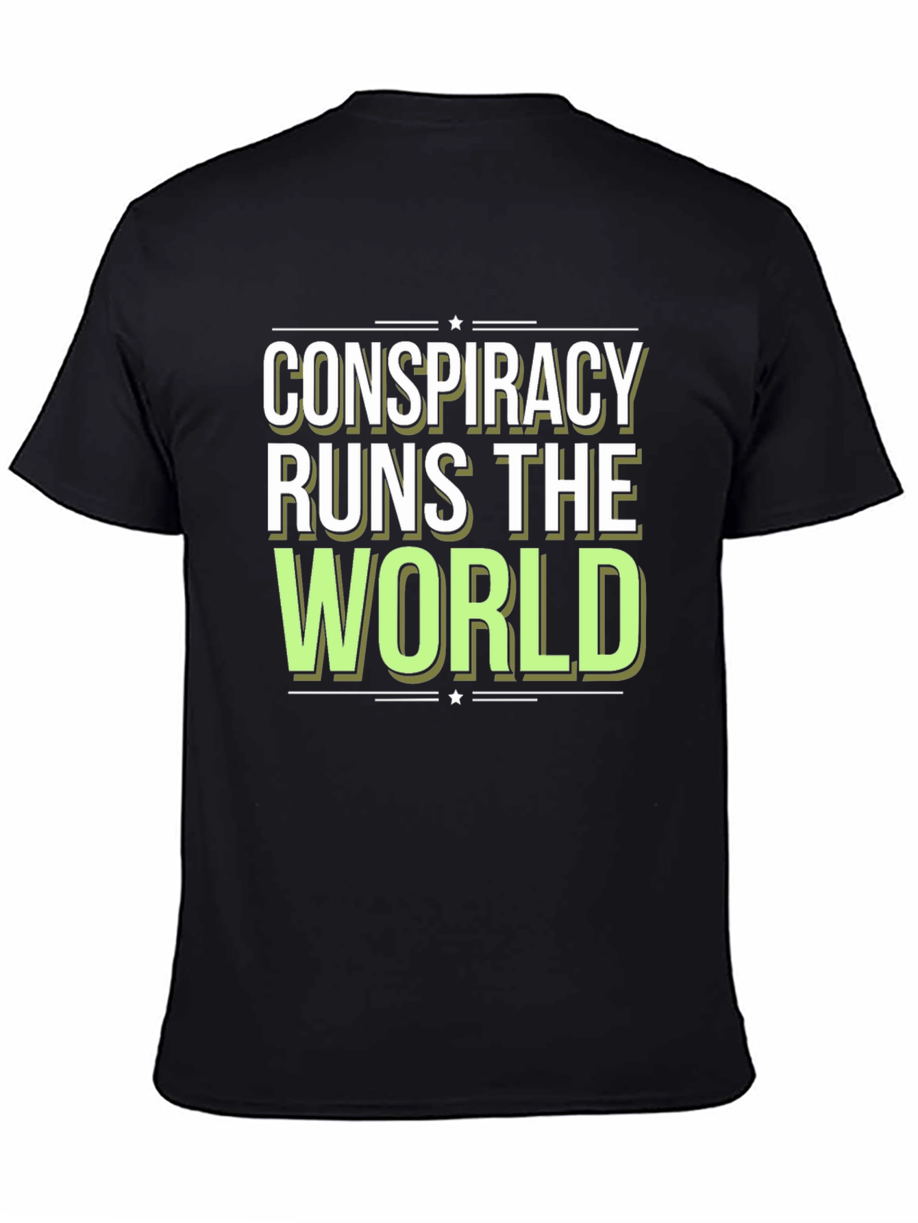 Conspiracy Runs The World Graphic T-Shirt