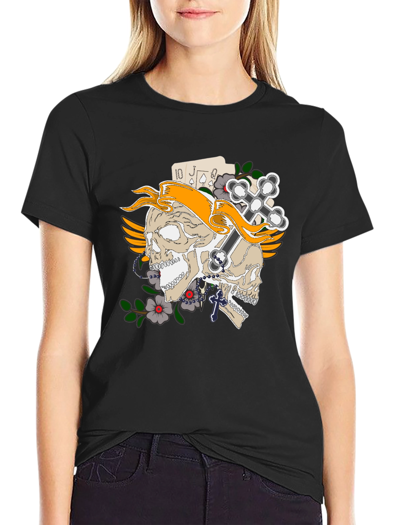 Skull and Cross Black T-Shirt