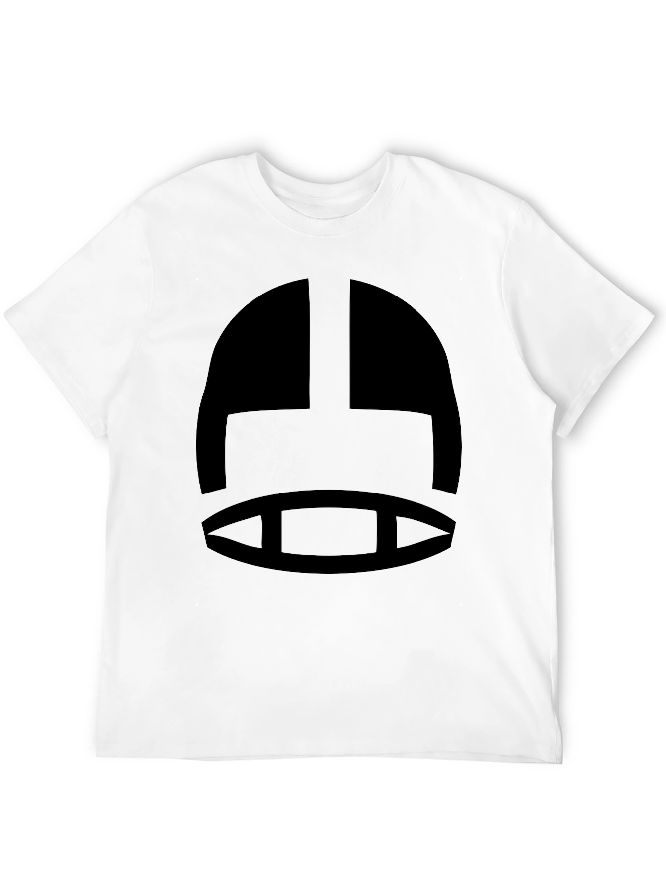 Black T-Shirt with Abstract Helmet Graphic