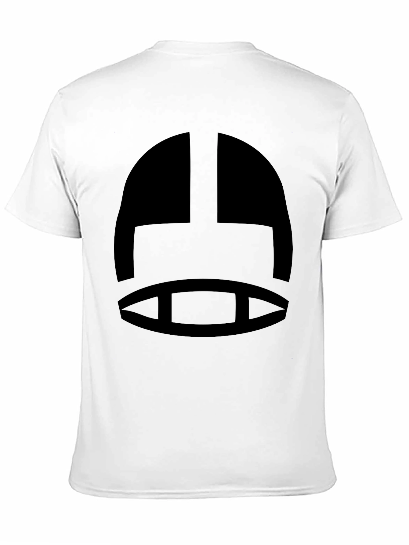 Black T-Shirt with Abstract Helmet Graphic