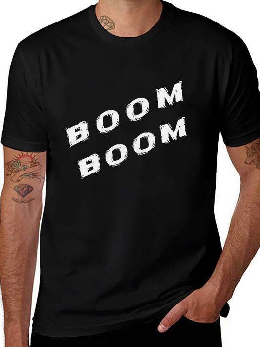 Boom Boom Graphic Tee - Stylish Black T-Shirt