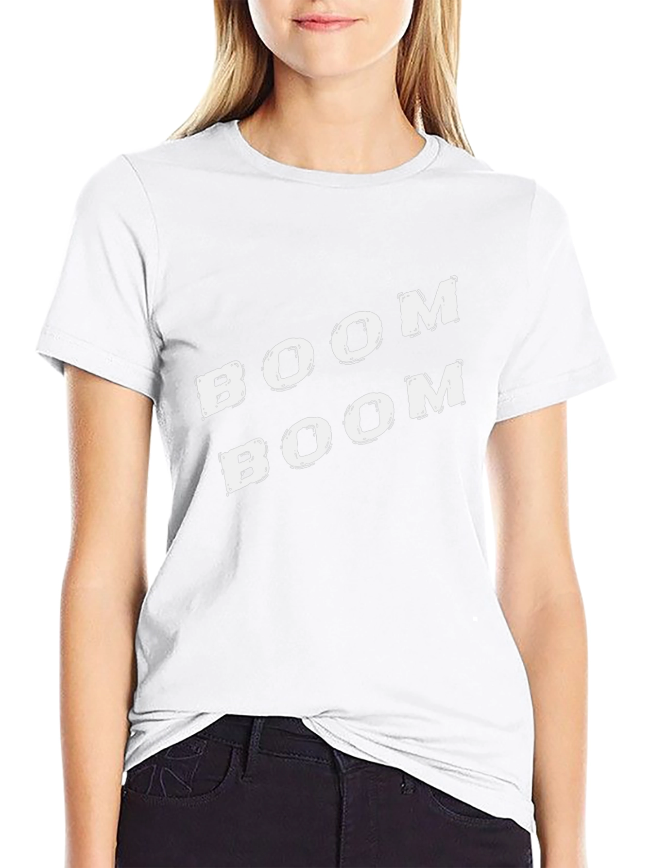 Boom Boom Graphic Tee - Stylish Black T-Shirt