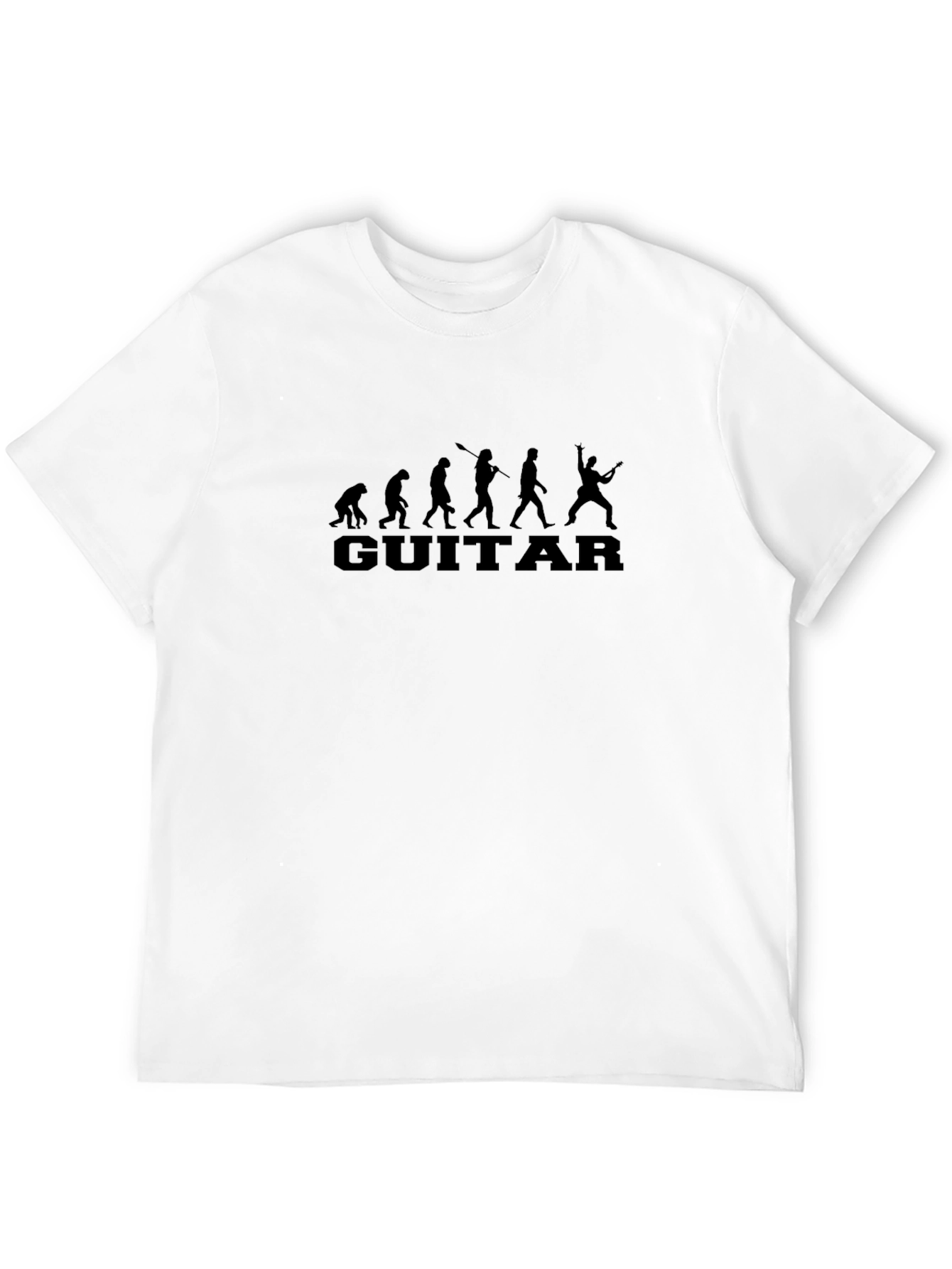 Guitar Evolution Black T-Shirt - Music Lover Tee