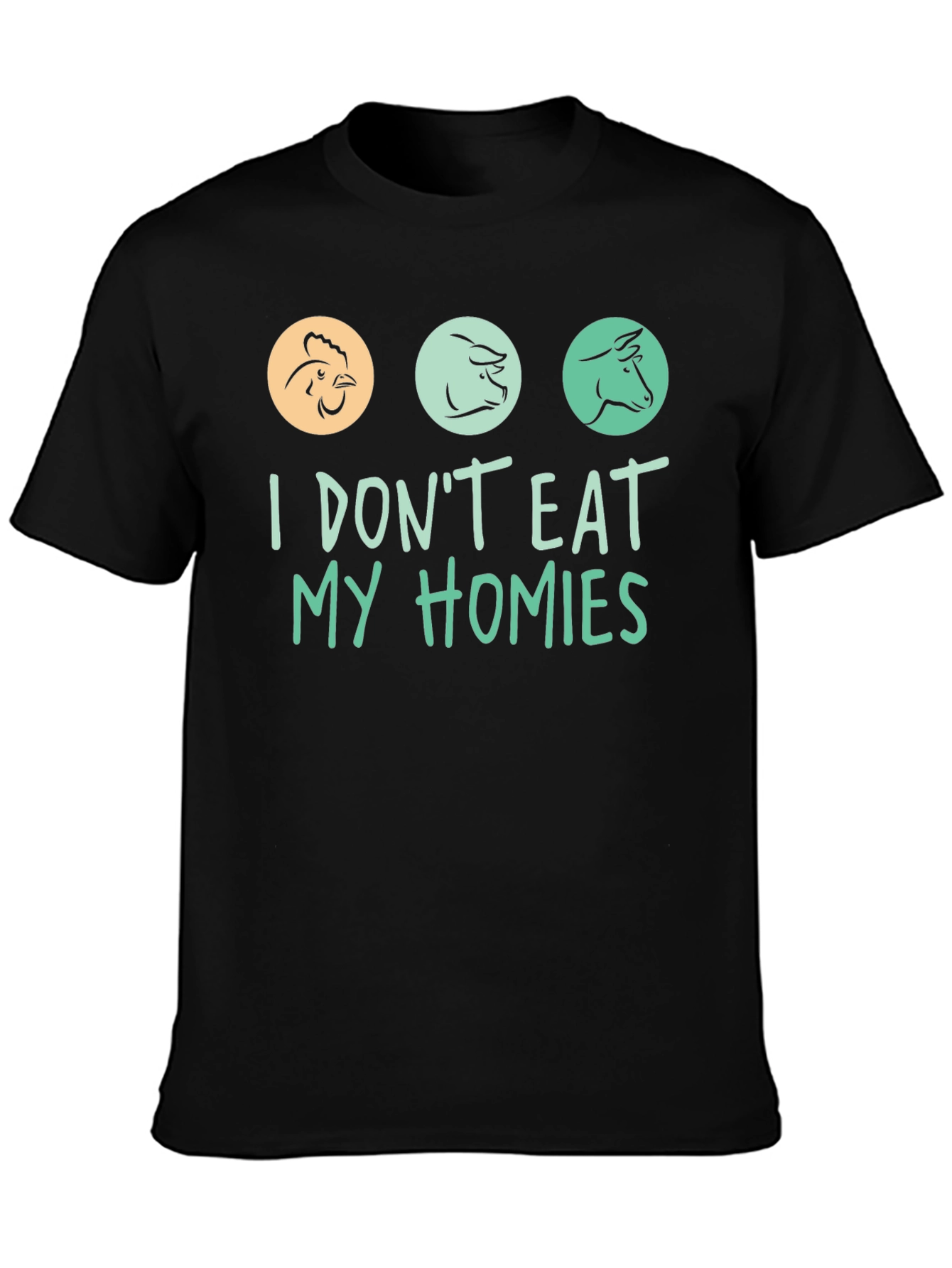 Vegan I Dont Eat My Homies Graphic T-Shirt