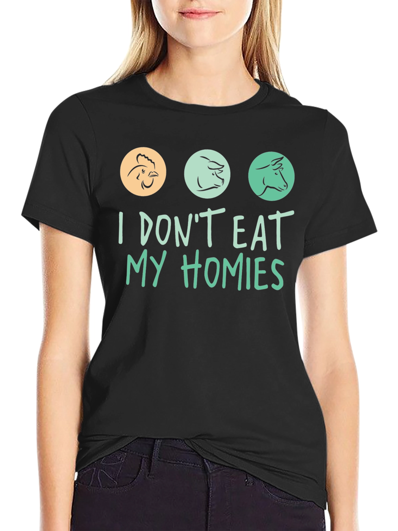 Vegan I Dont Eat My Homies Graphic T-Shirt