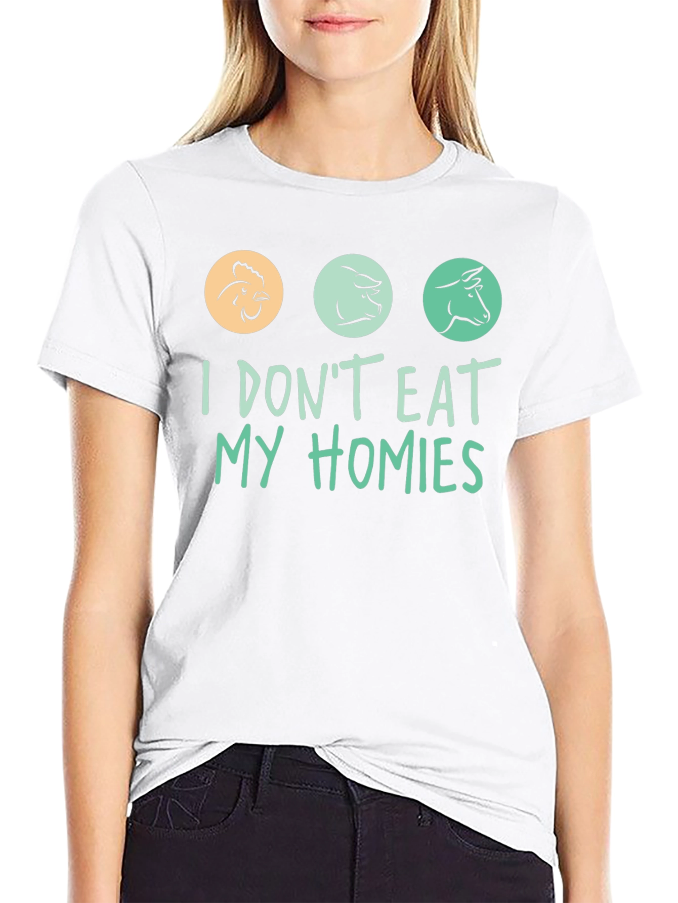 Vegan I Dont Eat My Homies Graphic T-Shirt
