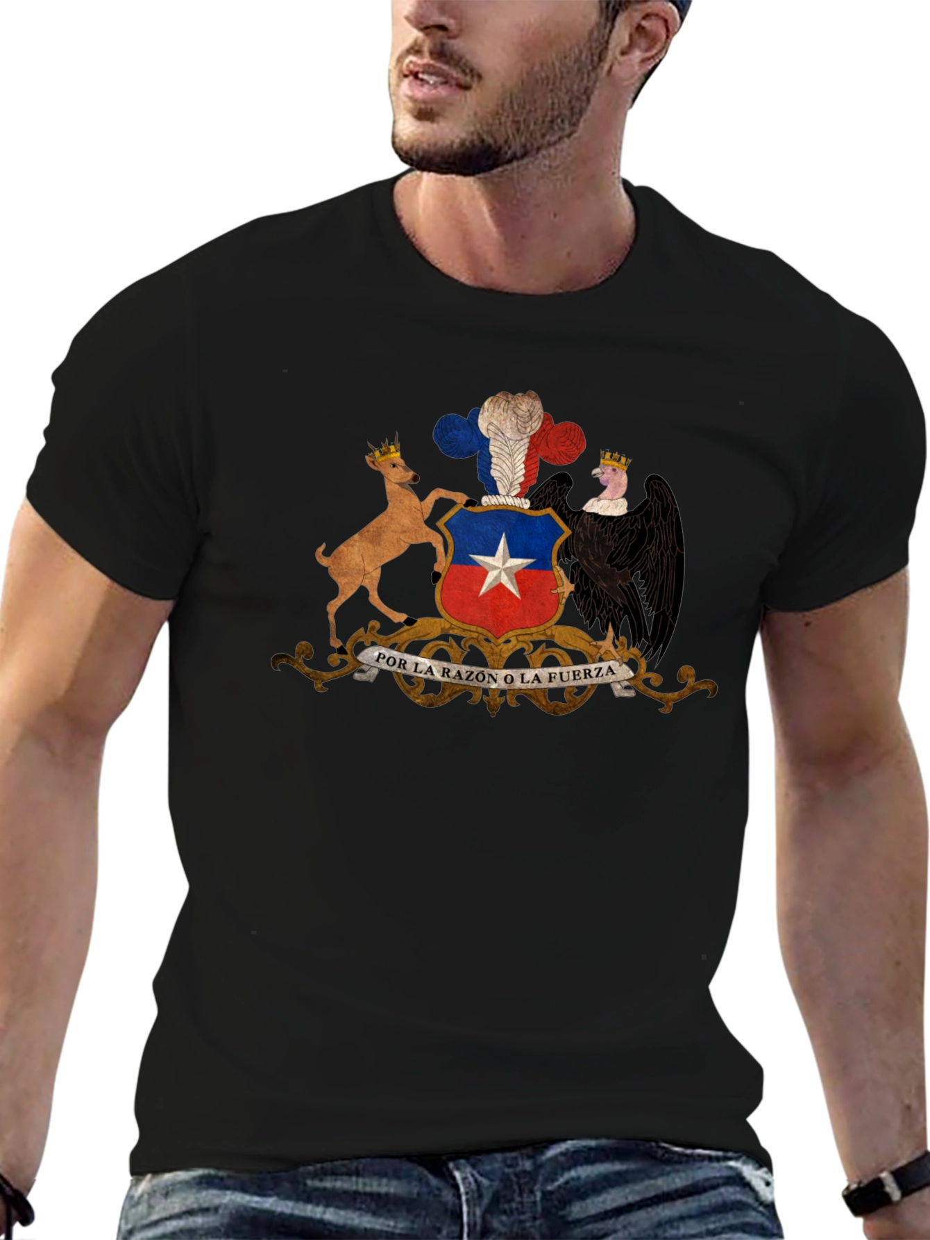 Chile Coat of Arms T-Shirt - Black