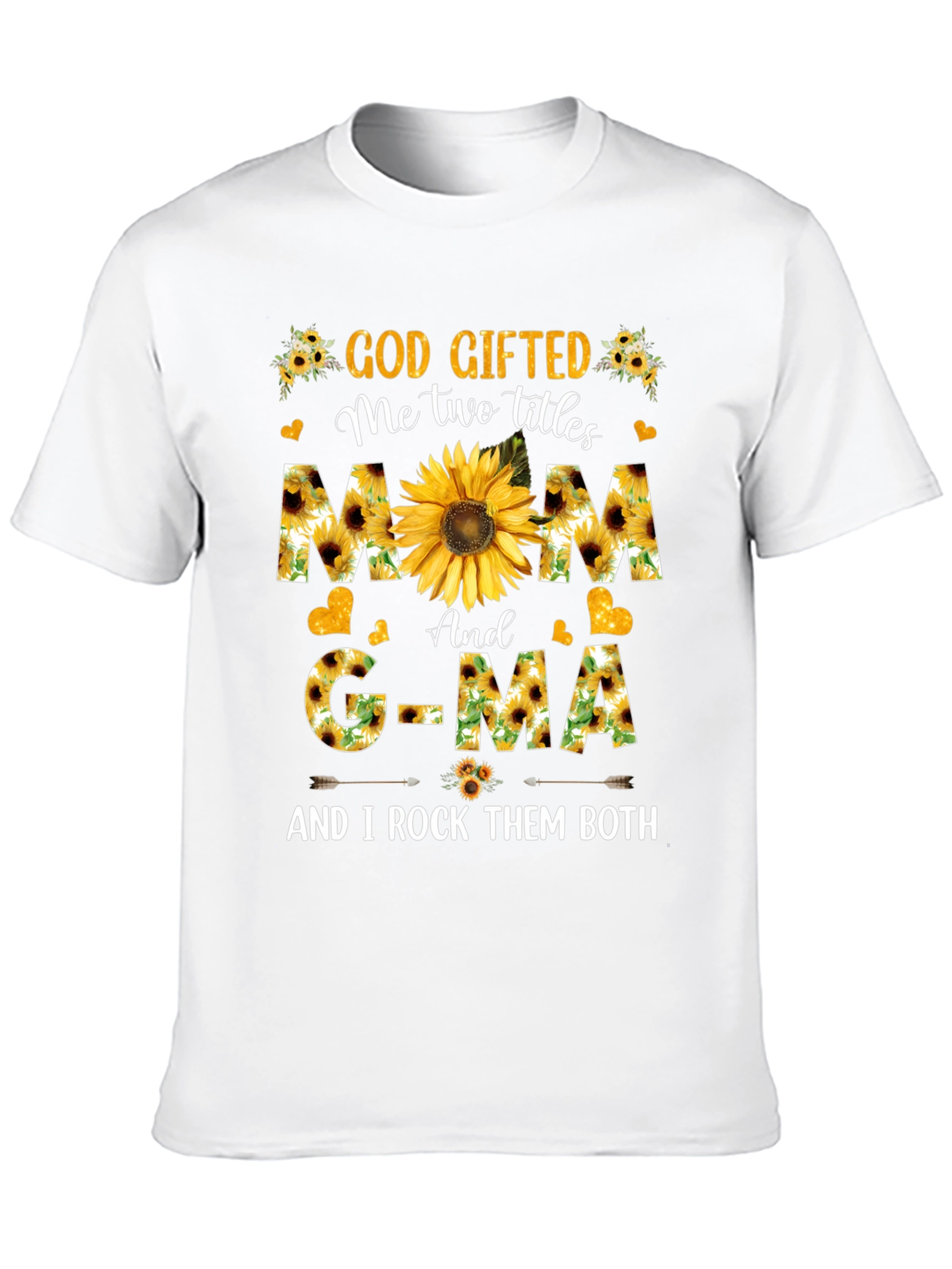God Gifted Mom and G-MA Sunflower T-Shirt