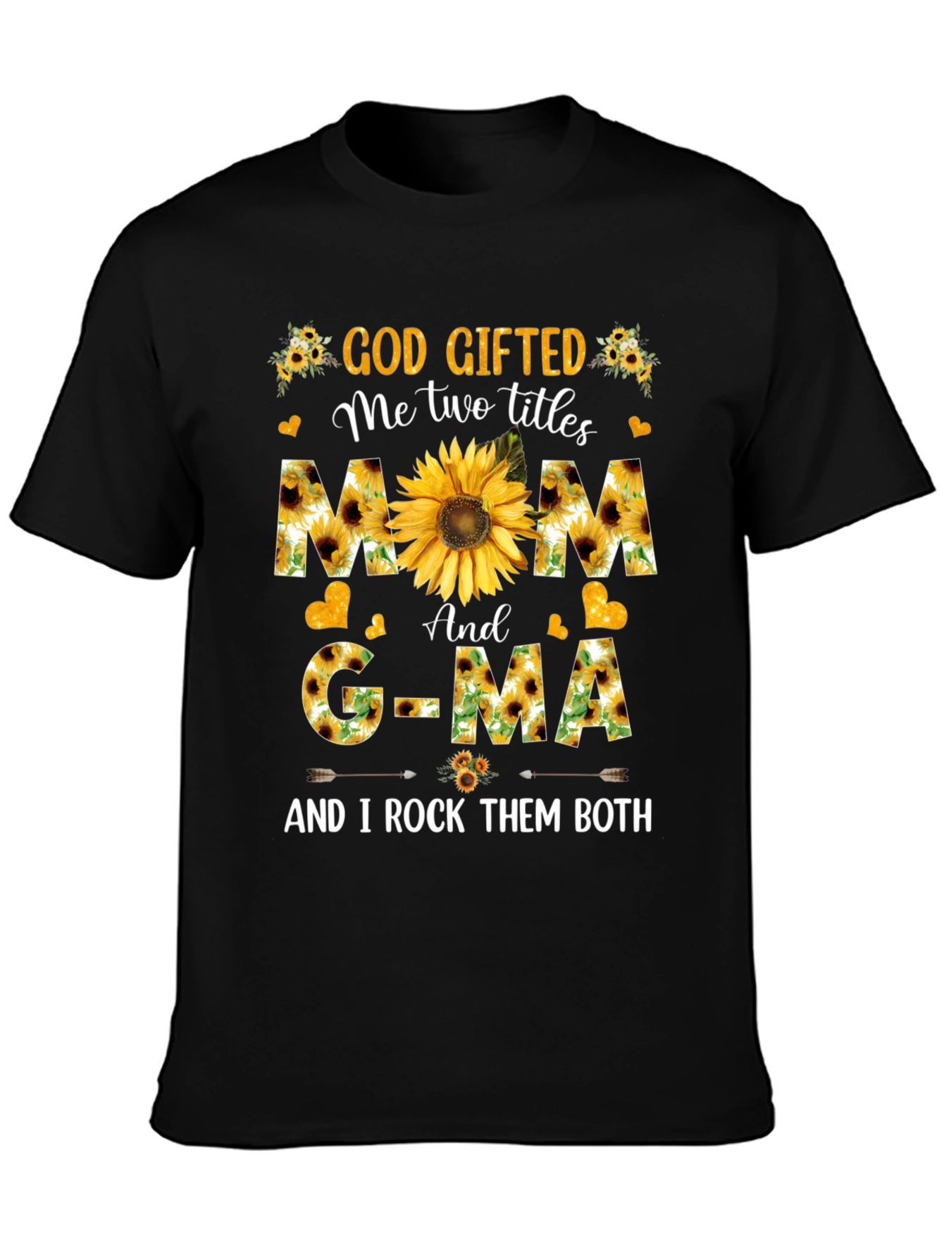 God Gifted Mom and G-MA Sunflower T-Shirt
