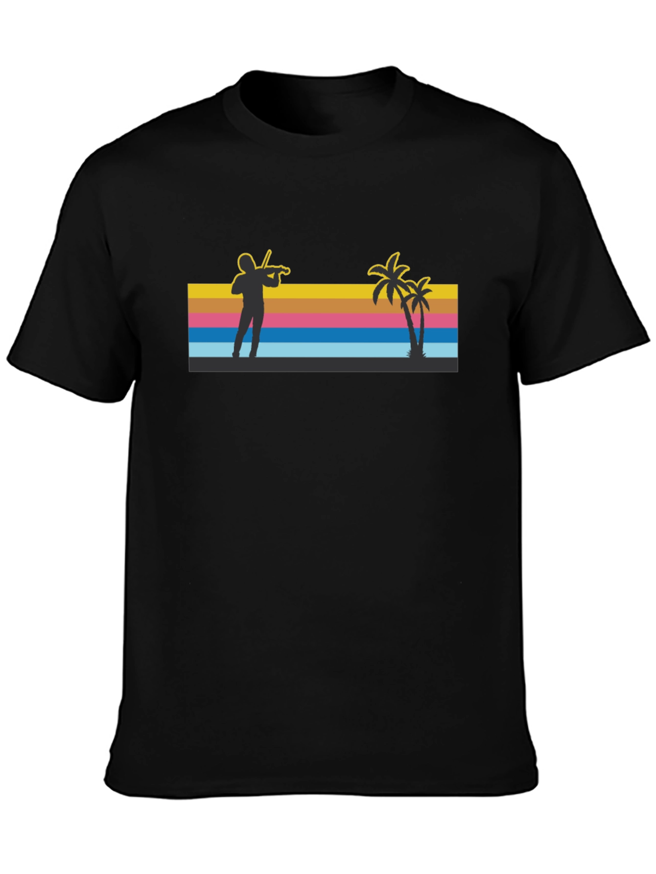 Tropical Violinist T-Shirt - Beach Vibes