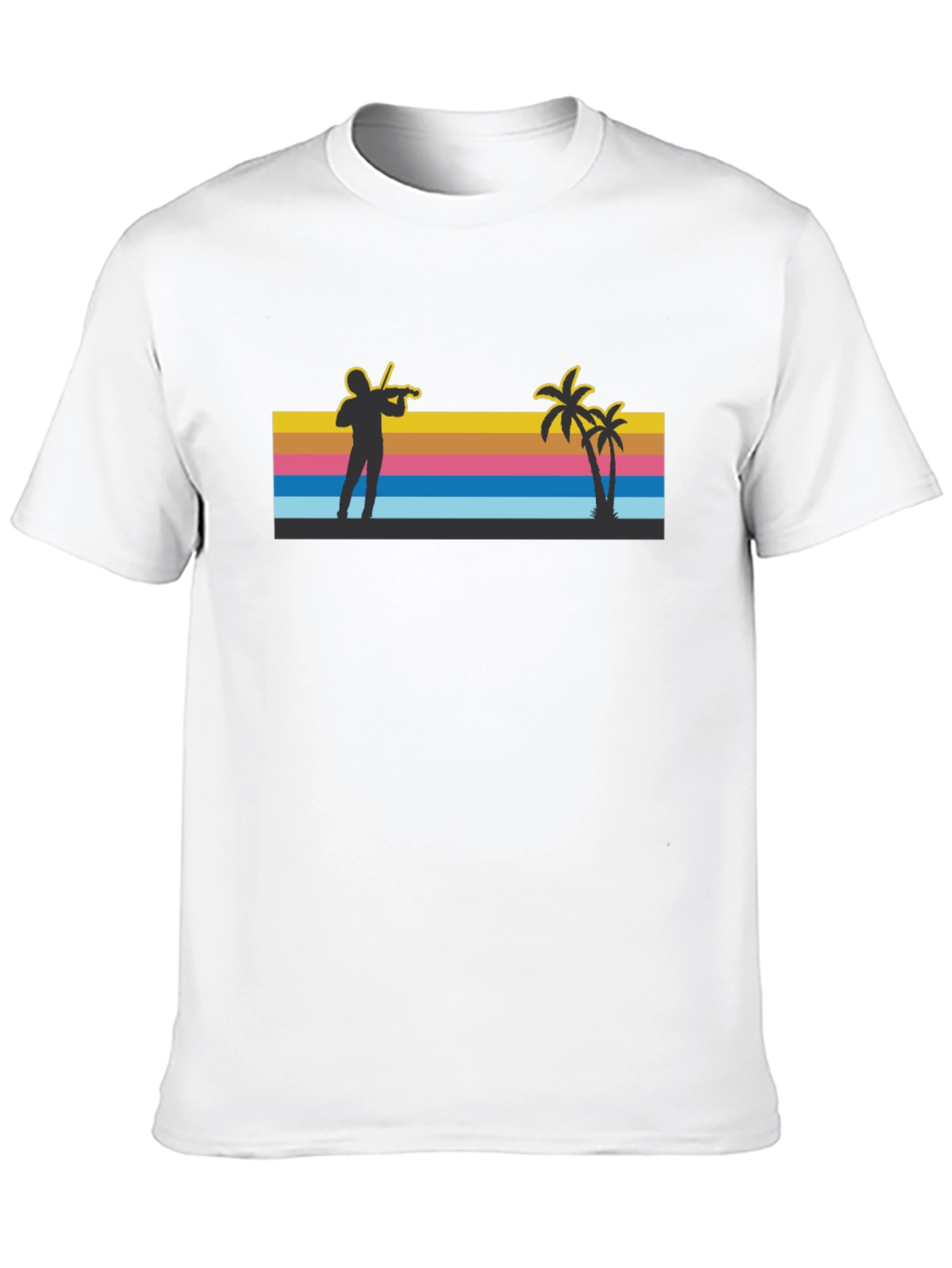 Tropical Violinist T-Shirt - Beach Vibes