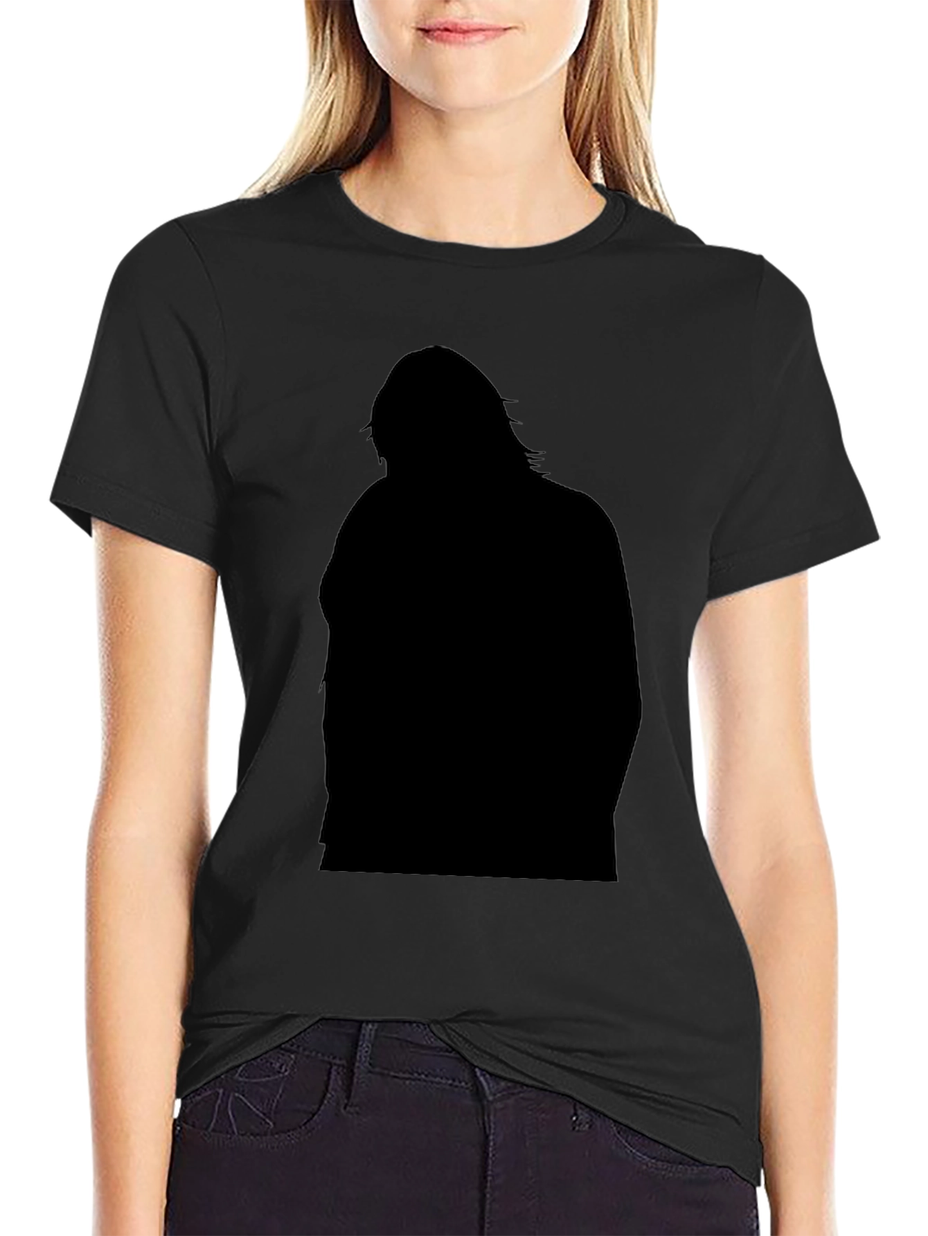 Silhouette Graphic Black T-Shirt for Men